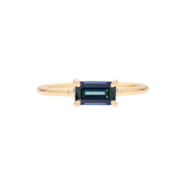 Tura Sugden 18k Teal Sapphire Ring