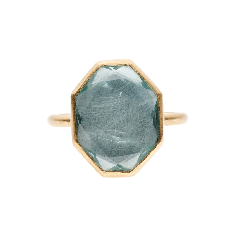 Gabriella Kiss 18k Octagonal Aquamarine Ring