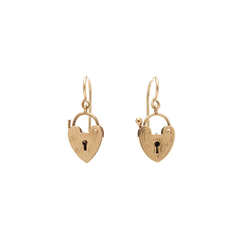 Antique Victorian 14k Padlock Earrings