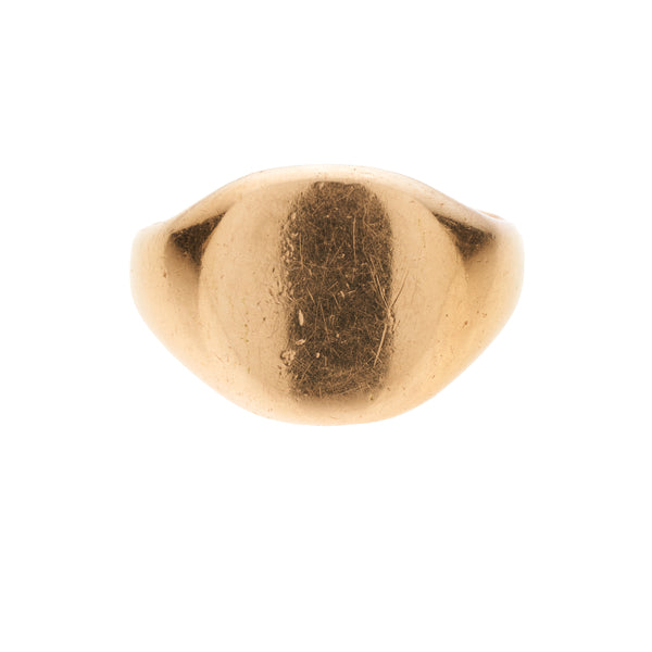 Vintage 18k Rounded Square Signet Ring