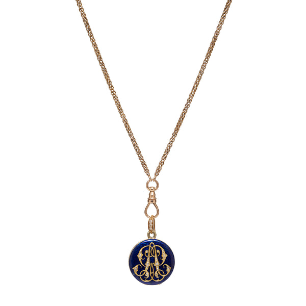 Antique 14k Woven Rope Chain w/ Dog Clip 24"