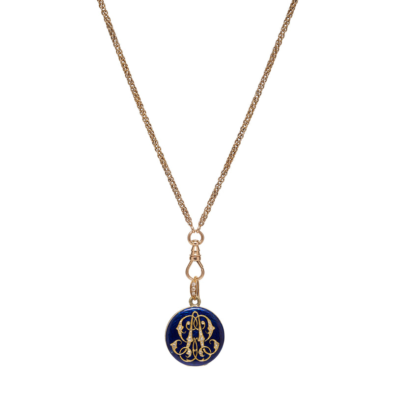 Antique 14k Woven Rope Chain w/ Dog Clip 24"