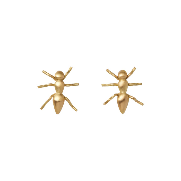 Gabriella Kiss 18k Gold Ant Stud Earrings