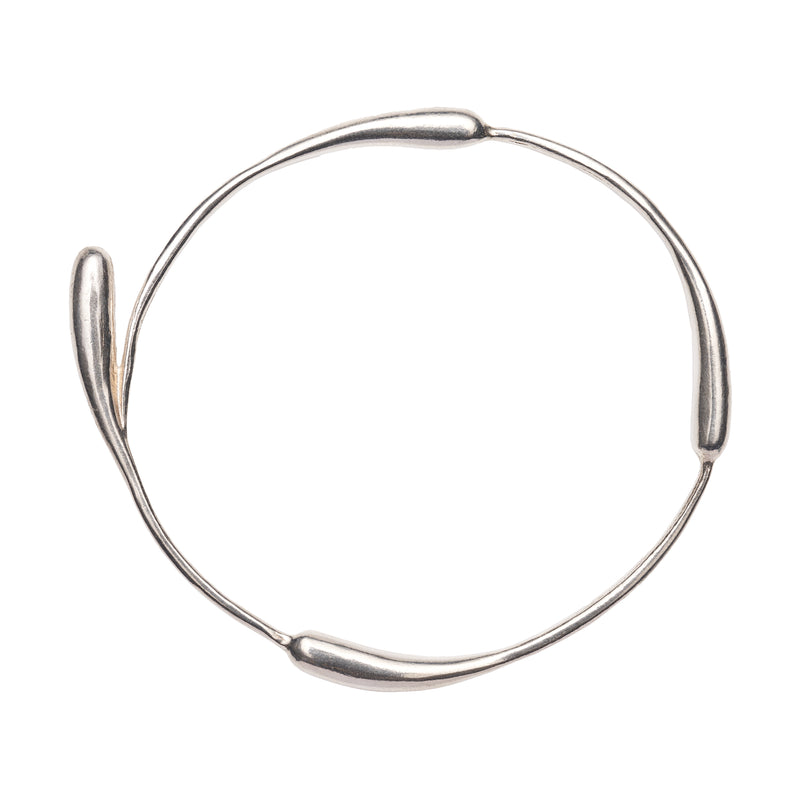 TenThousandThings Matte Sterling Silver Galaxy Bangle Bracelet