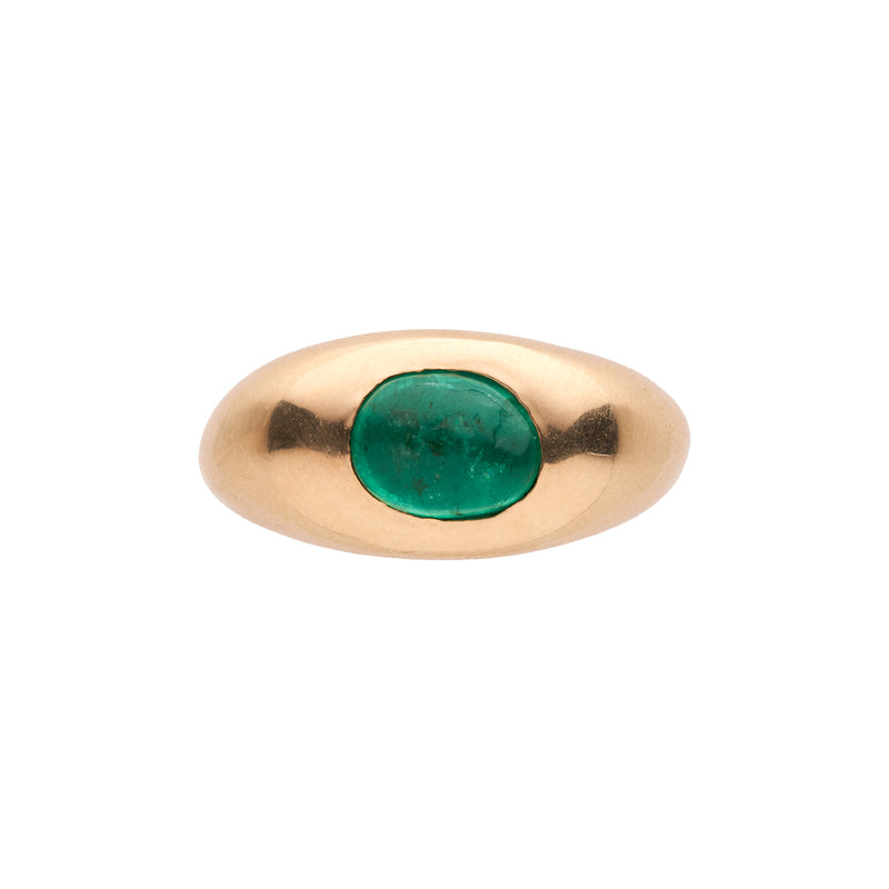TenThousandThings 14k Emerald Cigar Band Ring