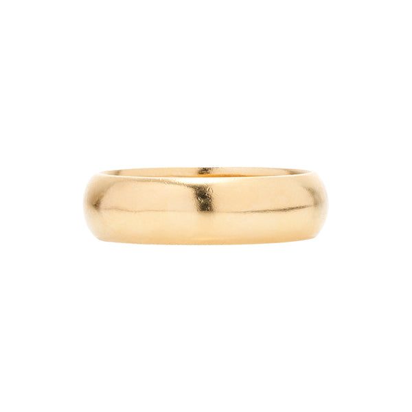 Tura Sugden 18k Yellow Gold Heavy Rounded Minimal Band 6mm