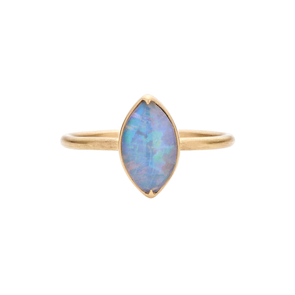 Gabriella Kiss 18k Marquis Australian Opal Ring- .8ct