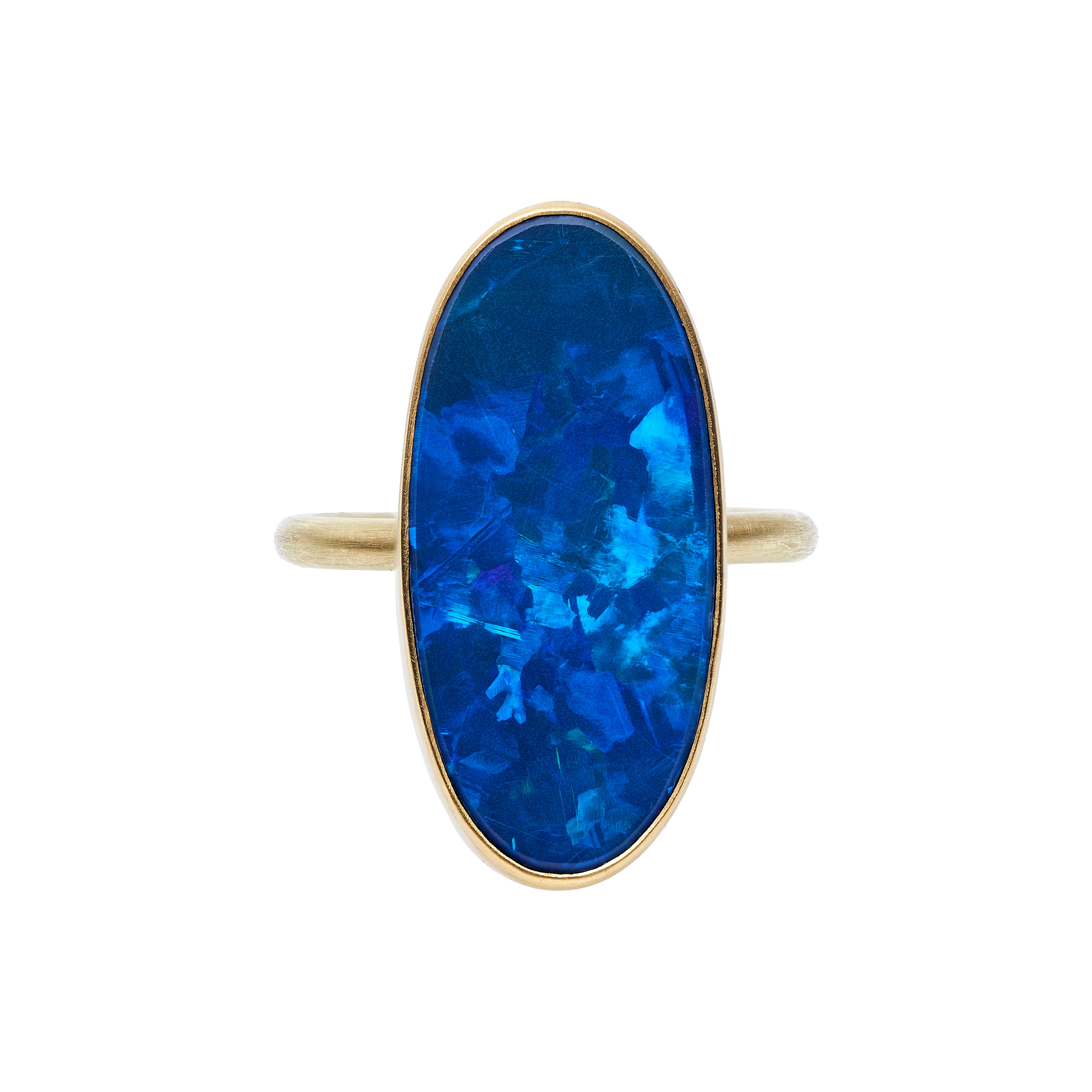 Gabriella Kiss 18k/22k Oval Boulder Opal Ring - 8.22ct