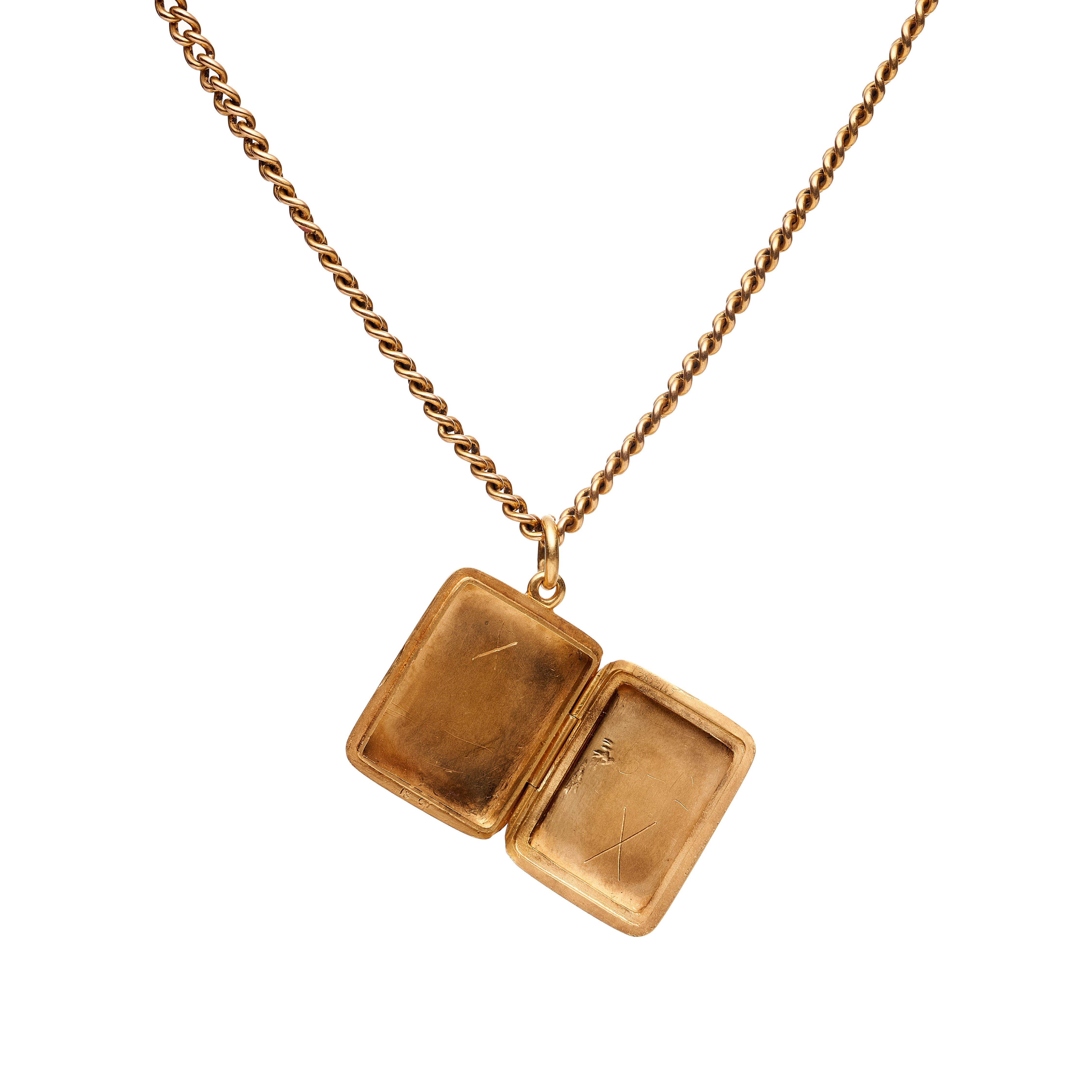 Antique Victorian 18k Rectangular Locket Pendant