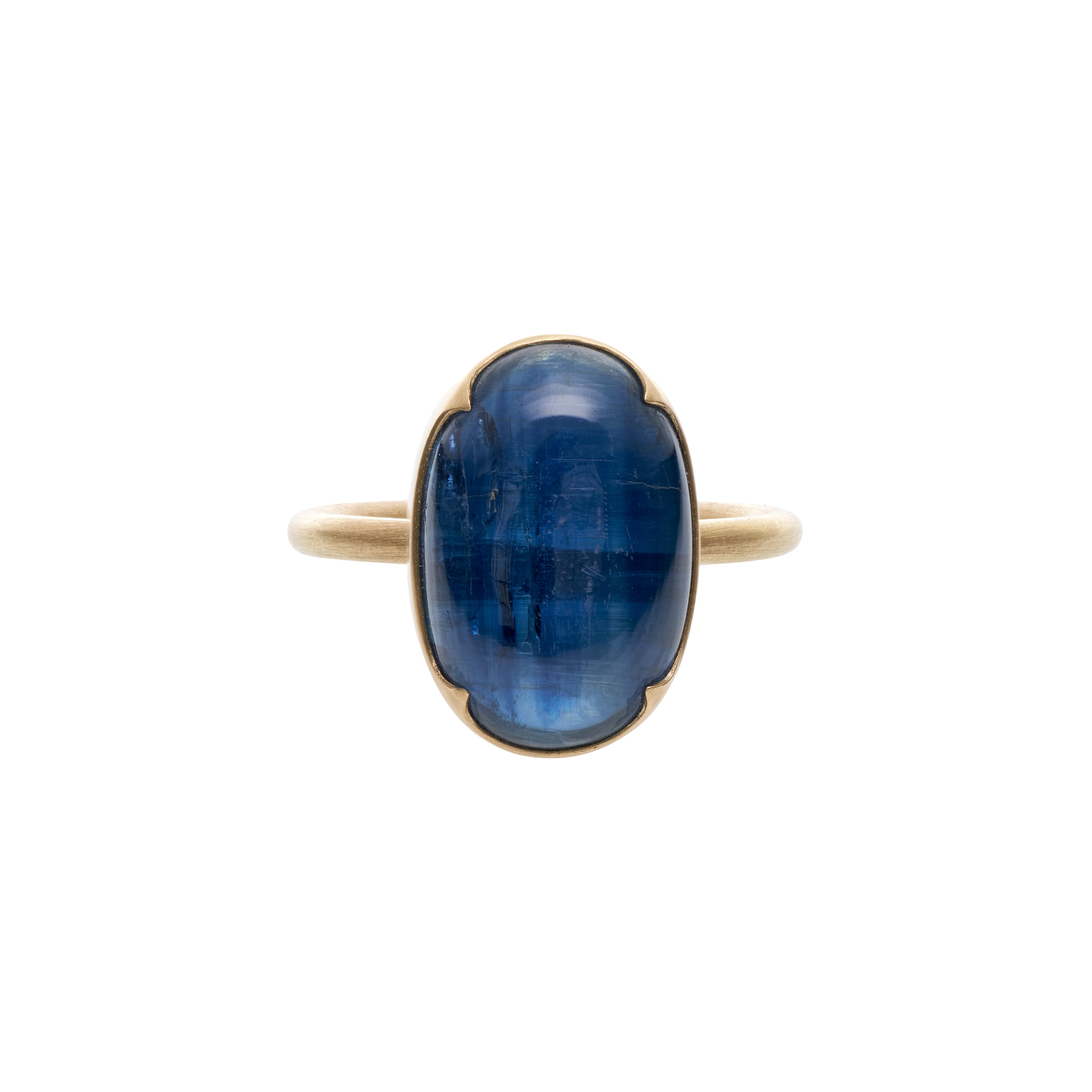Gabriella Kiss 18k Oval Kyanite Ring- 9.9ct.
