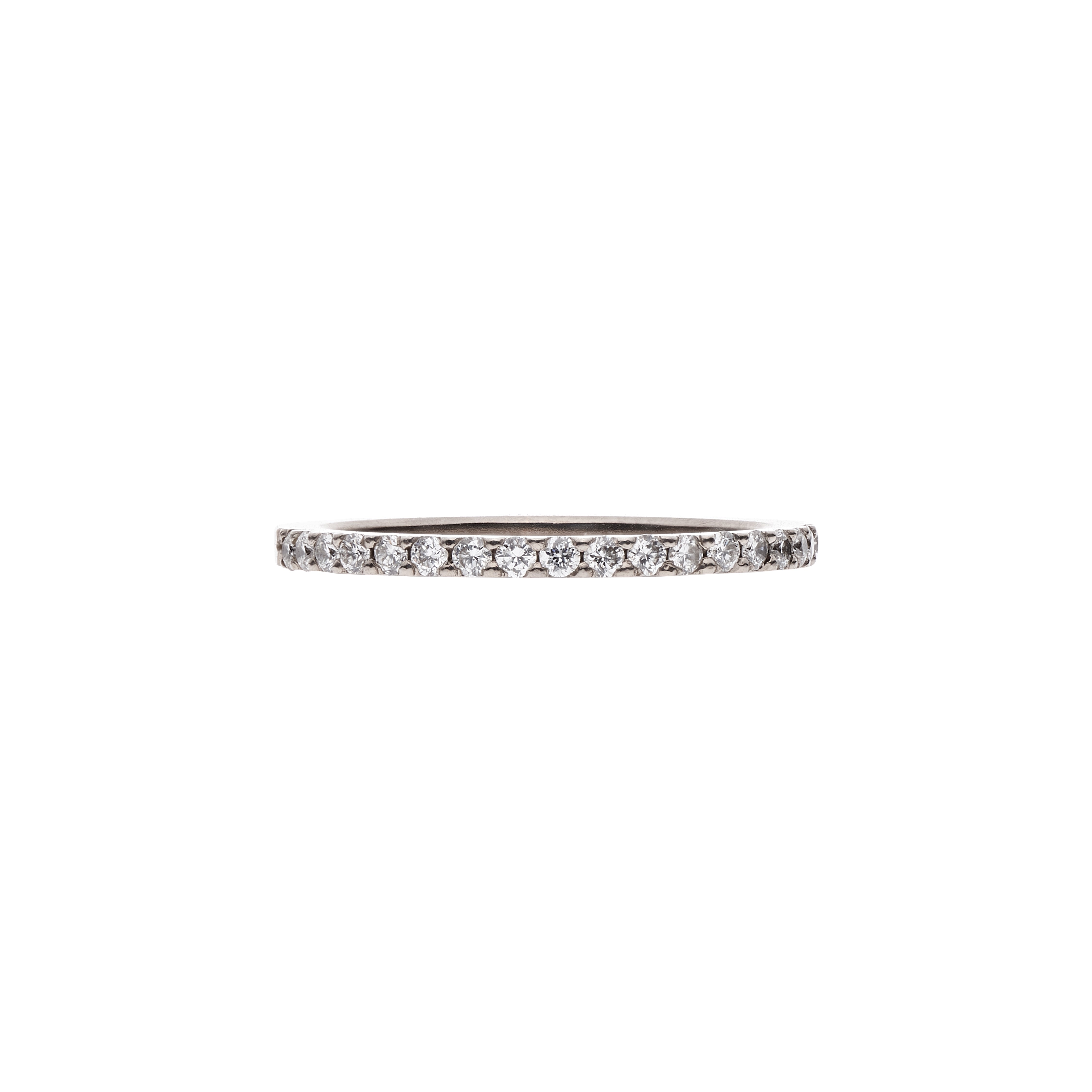 Tura Sugden 18k Palladium White Gold Half Eternity Band- 1.5mm
