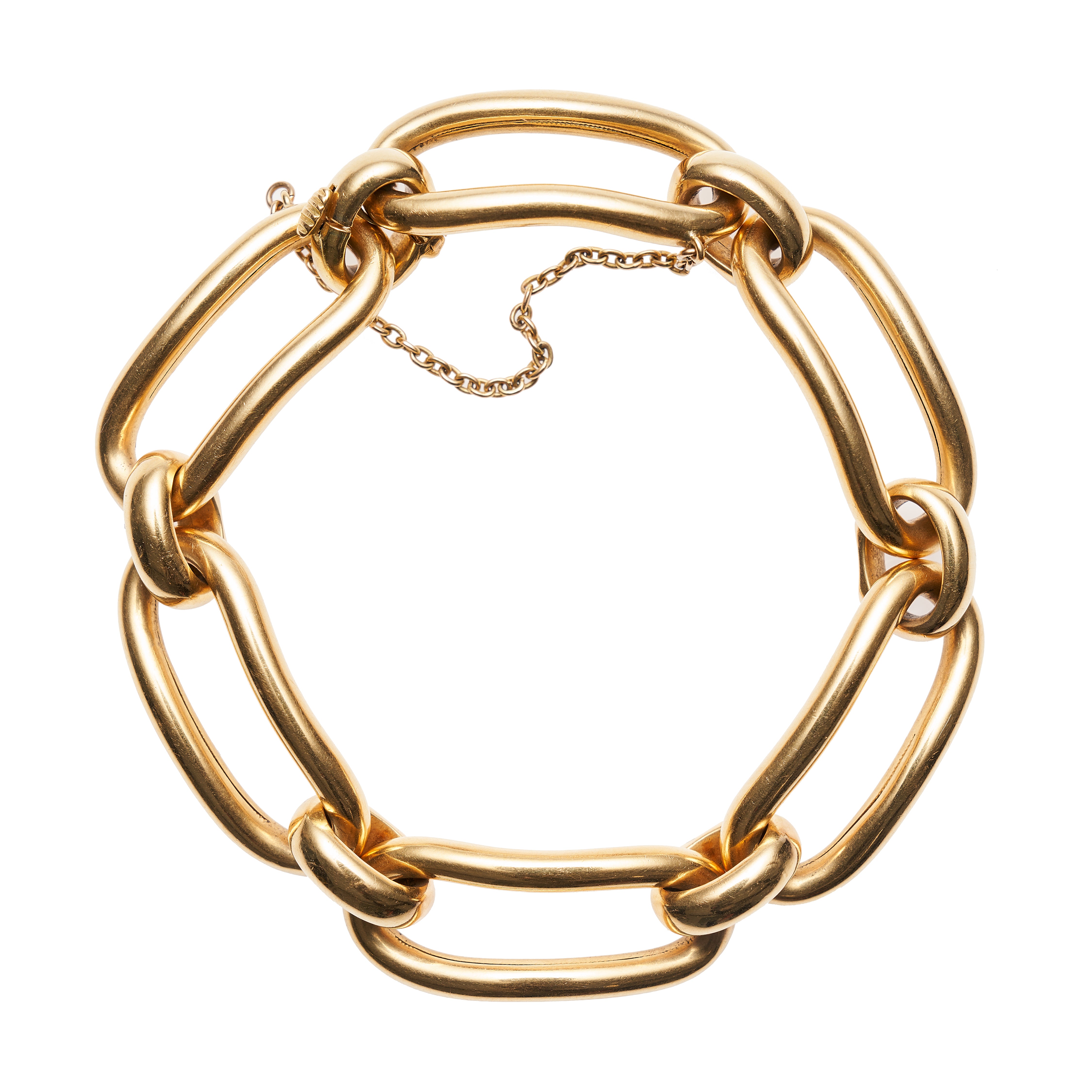 Vintage Mid-Century 18k Long Link Bracelet