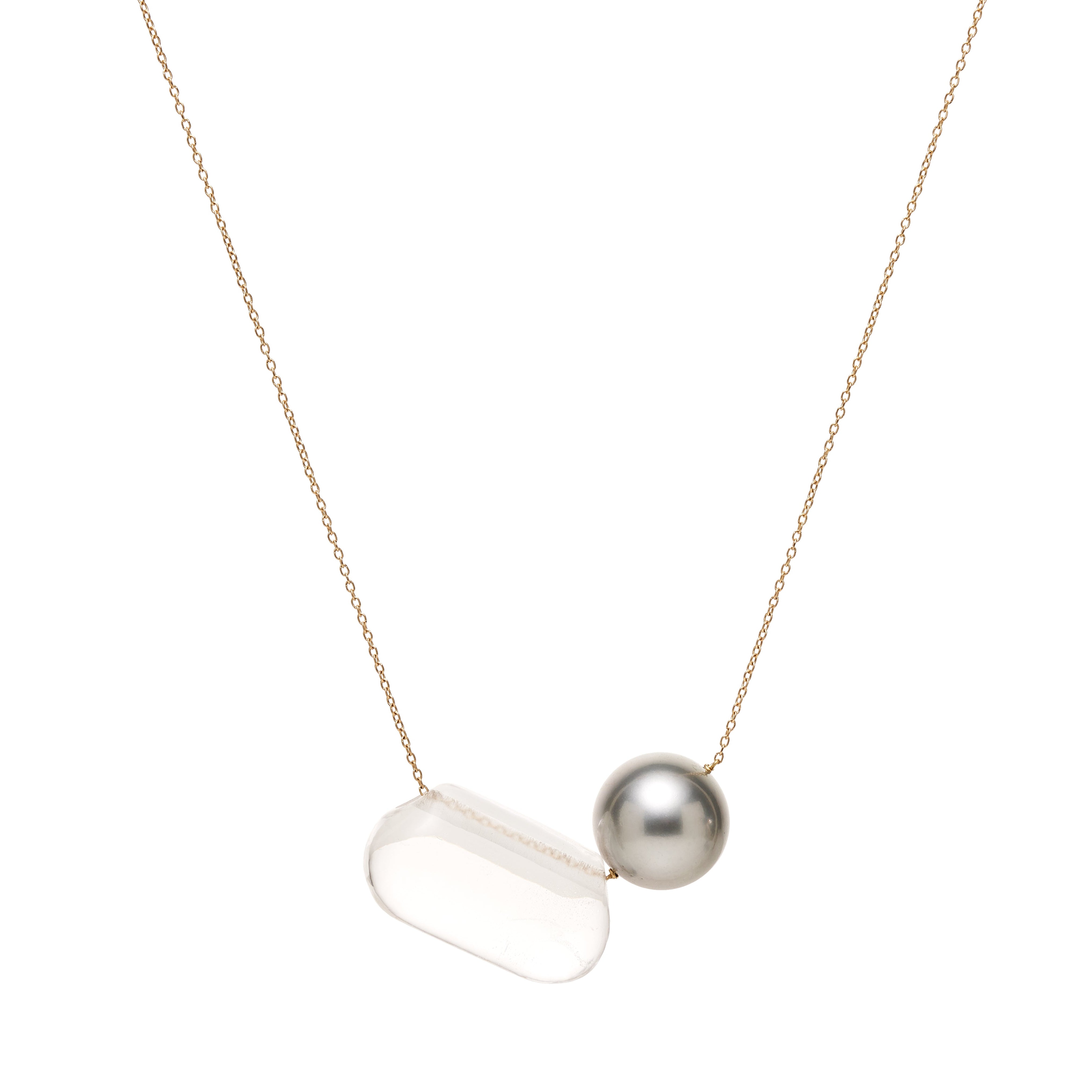 TenThousandThings 18k Crystal Tapiz Bead & Pearl Assembled Necklace- 16”