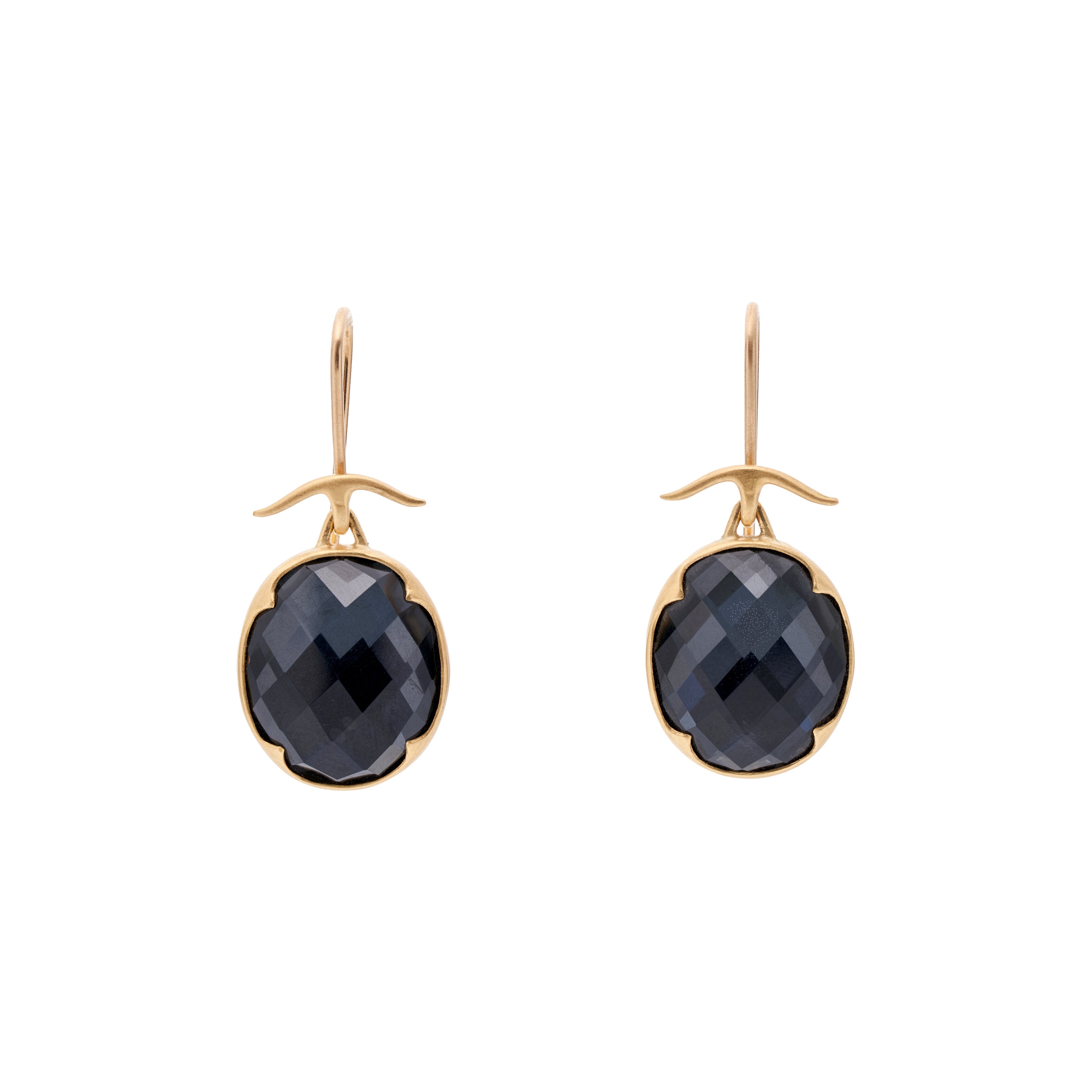 Gabriella Kiss 18k Amethyst Over Hematite Earrings