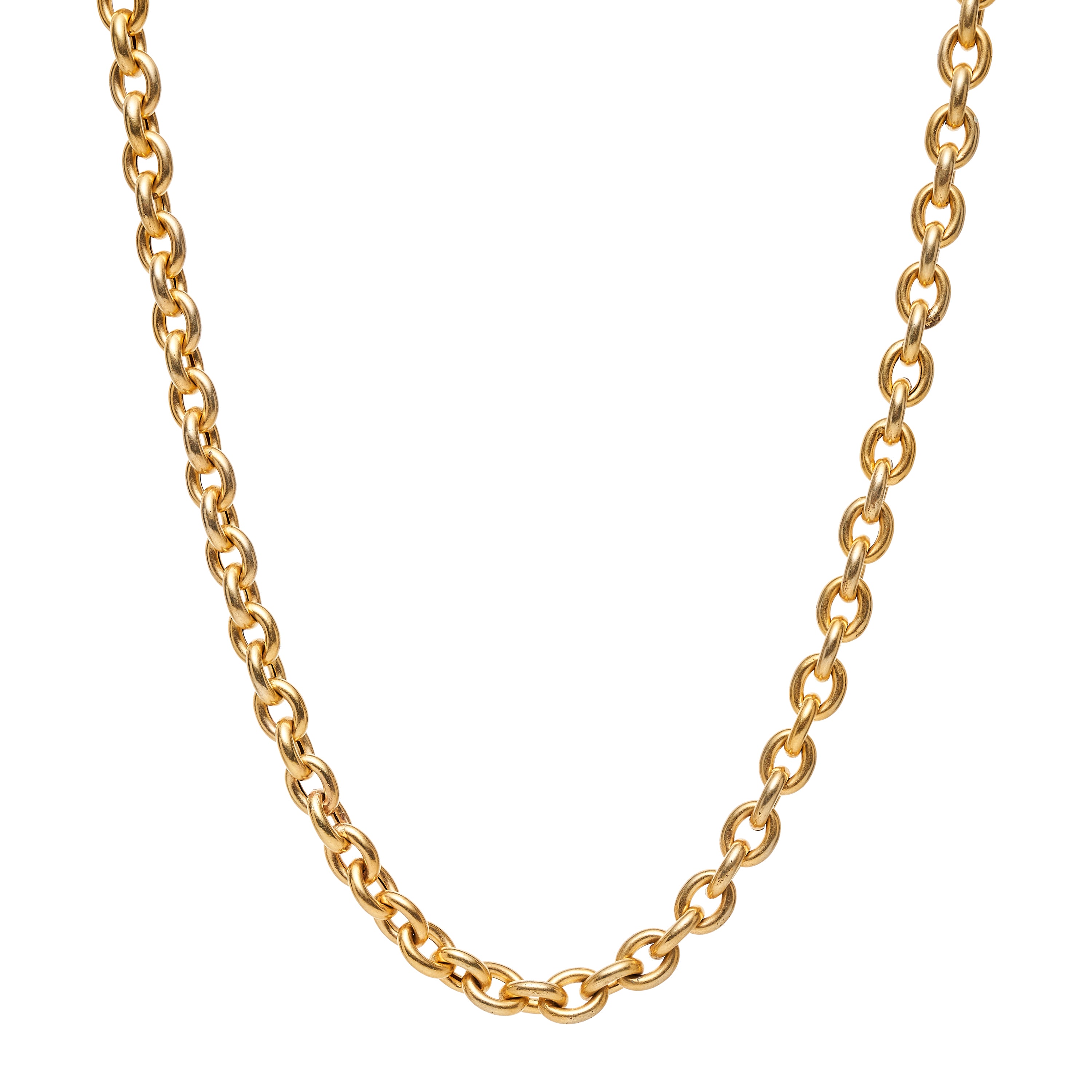 Antique Victorian 14k Extendable Oval Link Chain- 19"