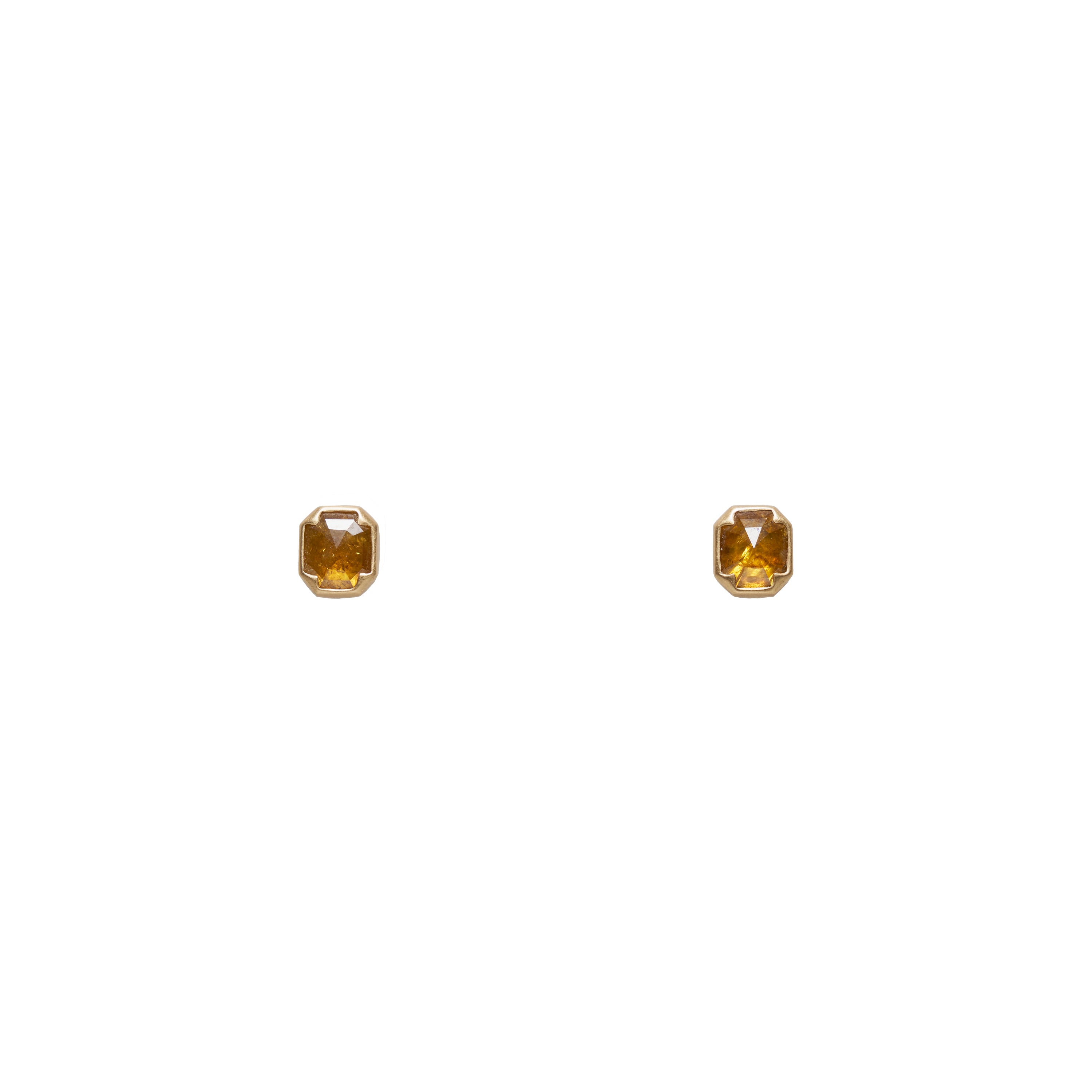 Gabriella Kiss 18k Cognac Cushion Diamond Studs- 1.6ct.
