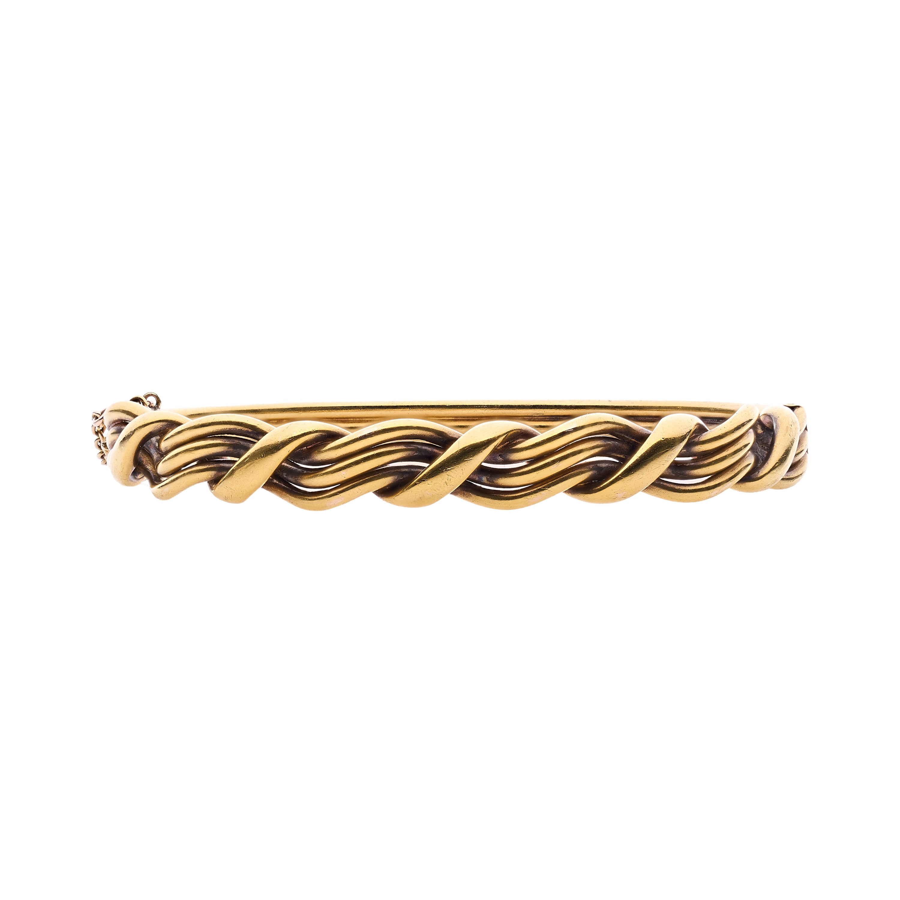 Antique Victorian 15k Gold Twist Bangle Bracelet