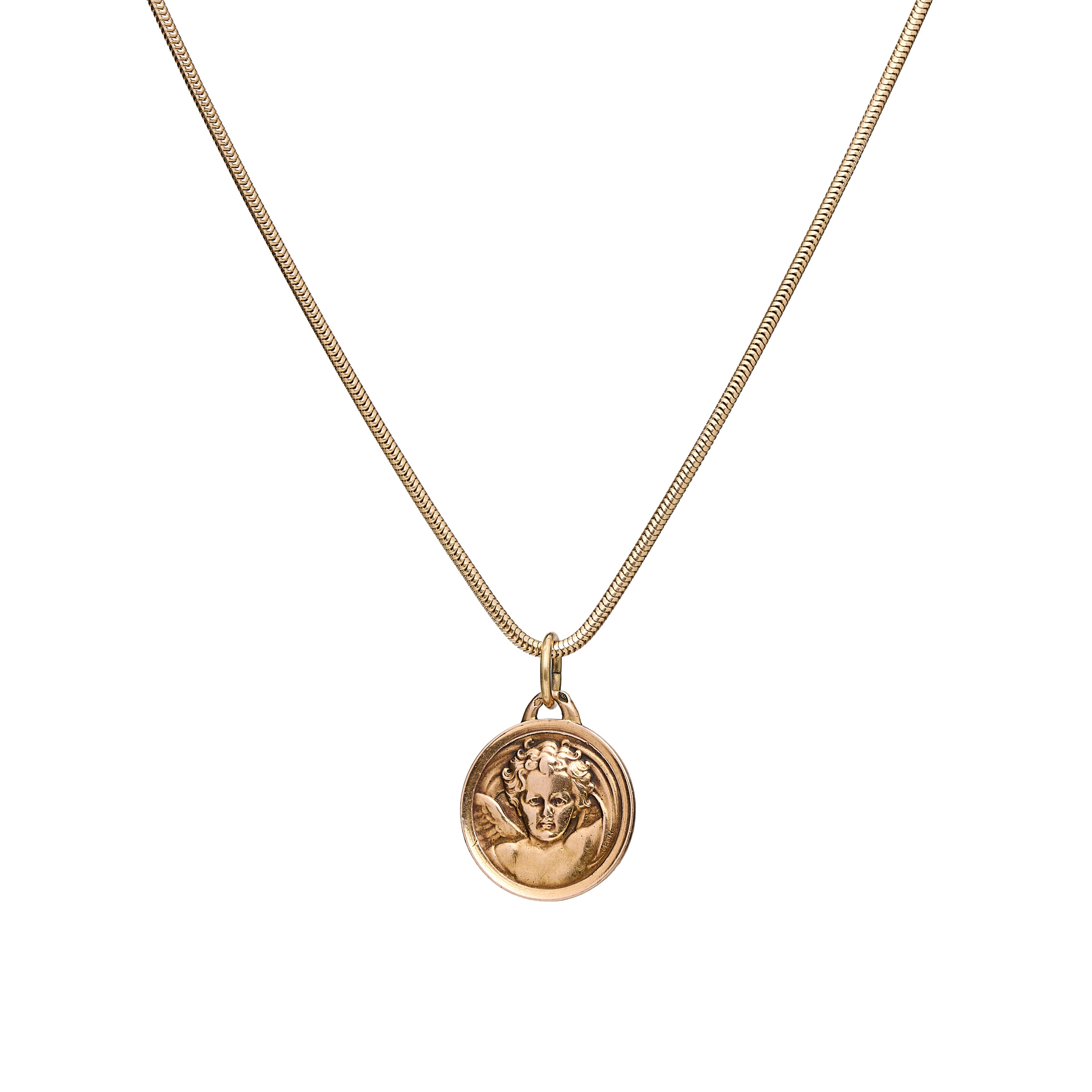 Vintage 18k French Cherub Charm  - Francoise, 1957