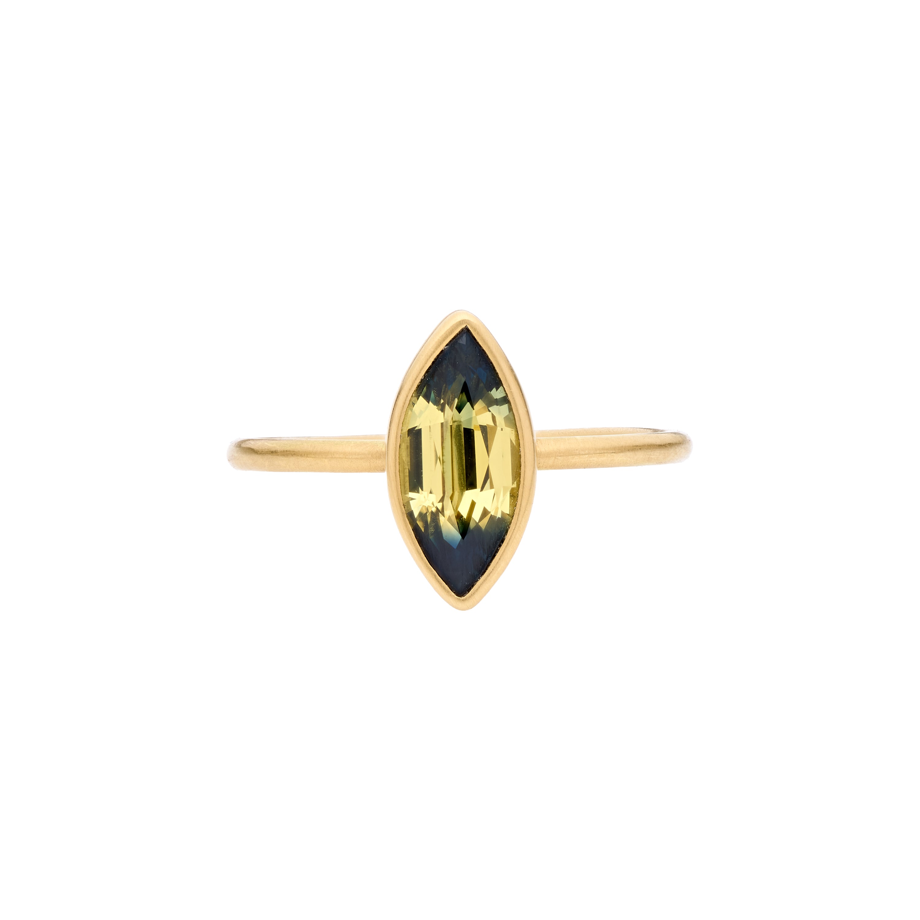 Gabriella Kiss 18k Green Sapphire Marquis Ring - 1.7ct