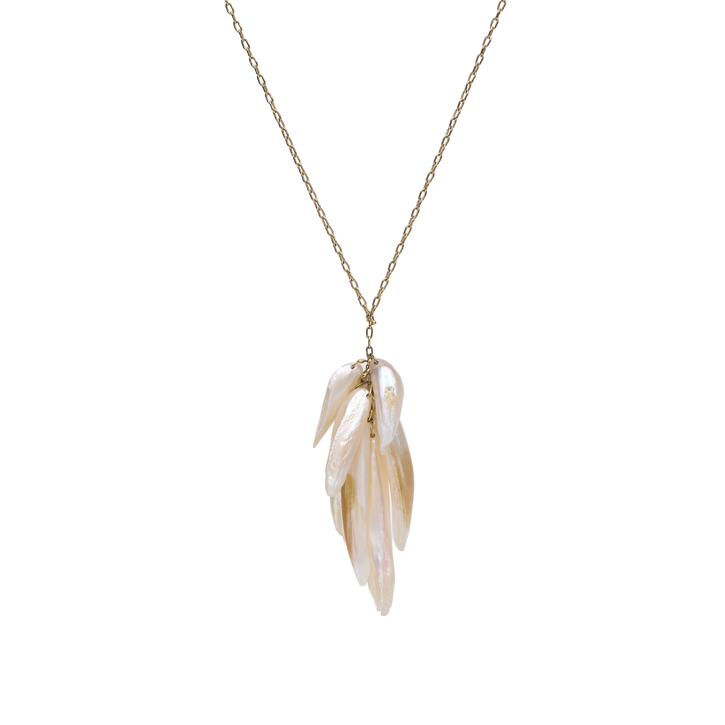 TenThousandThings 18k American Natural Pearl Cluster Necklace - 19"