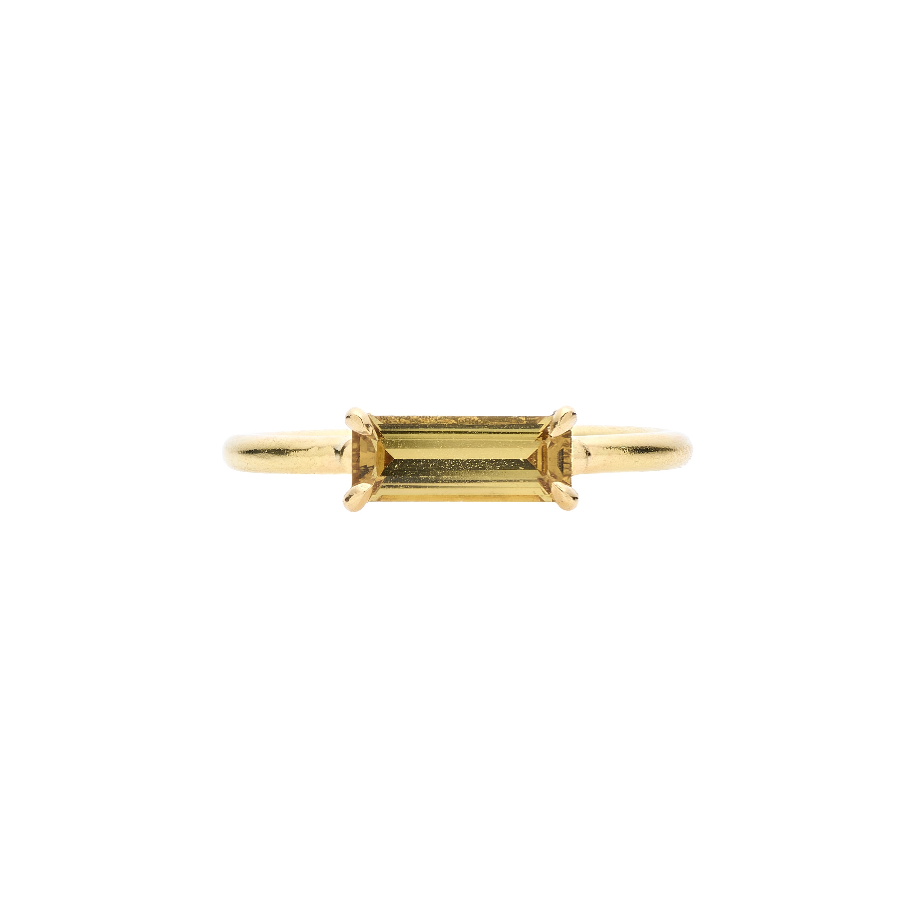Tura Sugden 18k Yellow Step-Cut Sapphire Ring- 0.82ct