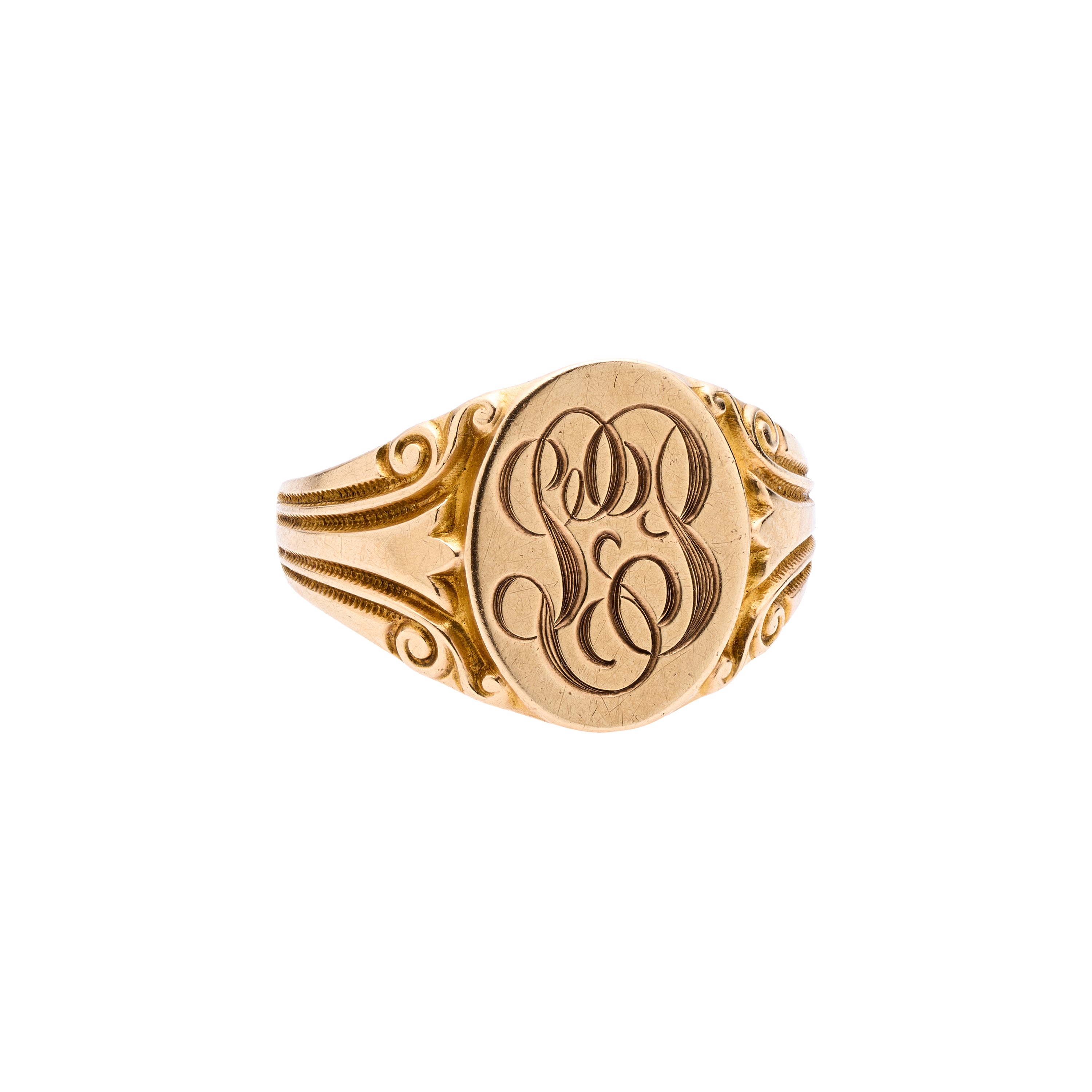 Antique Edwardian 10k "LP" Signet Ring
