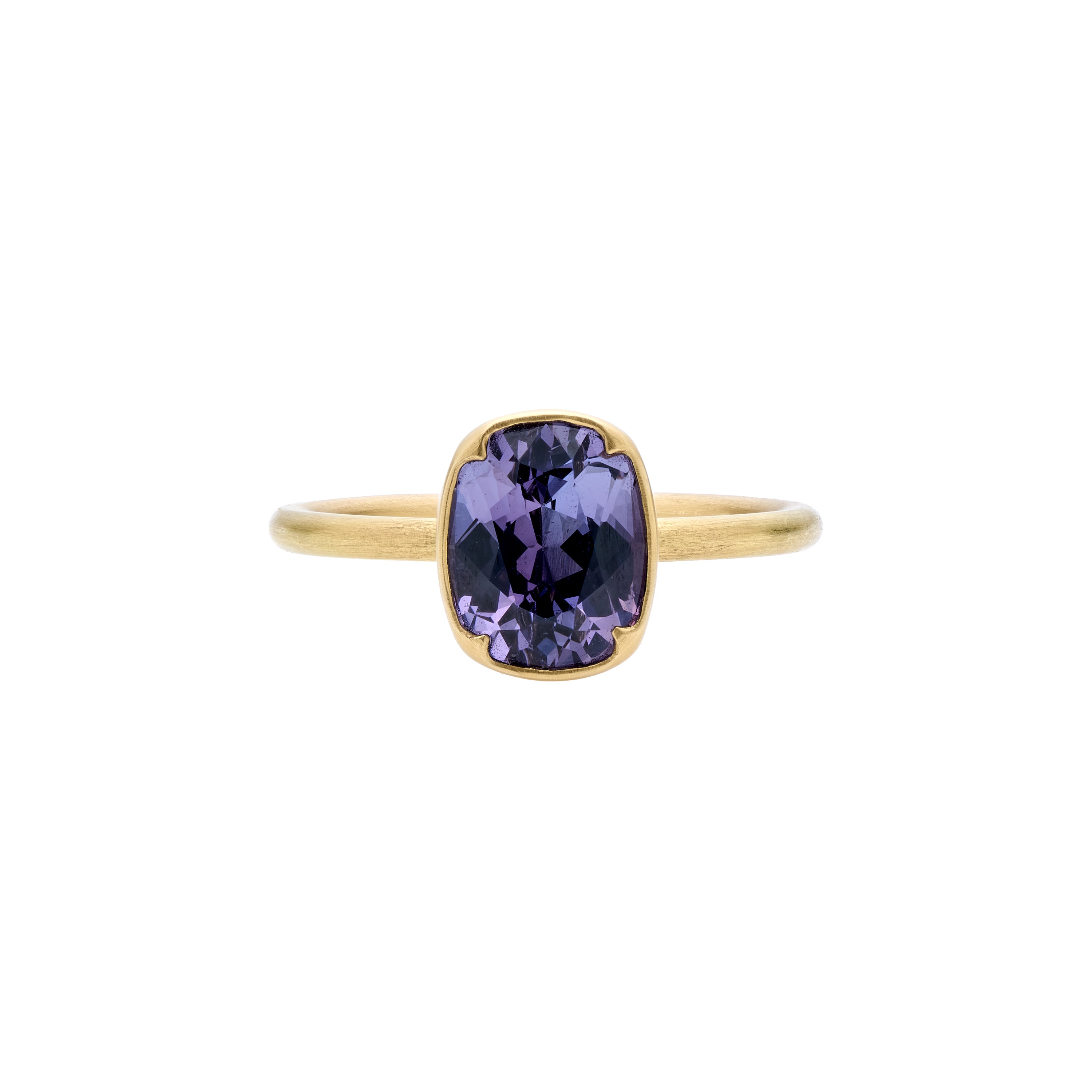 Gabriella Kiss 18k Lavender Faceted Cushion Spinel Ring- 2.38ct