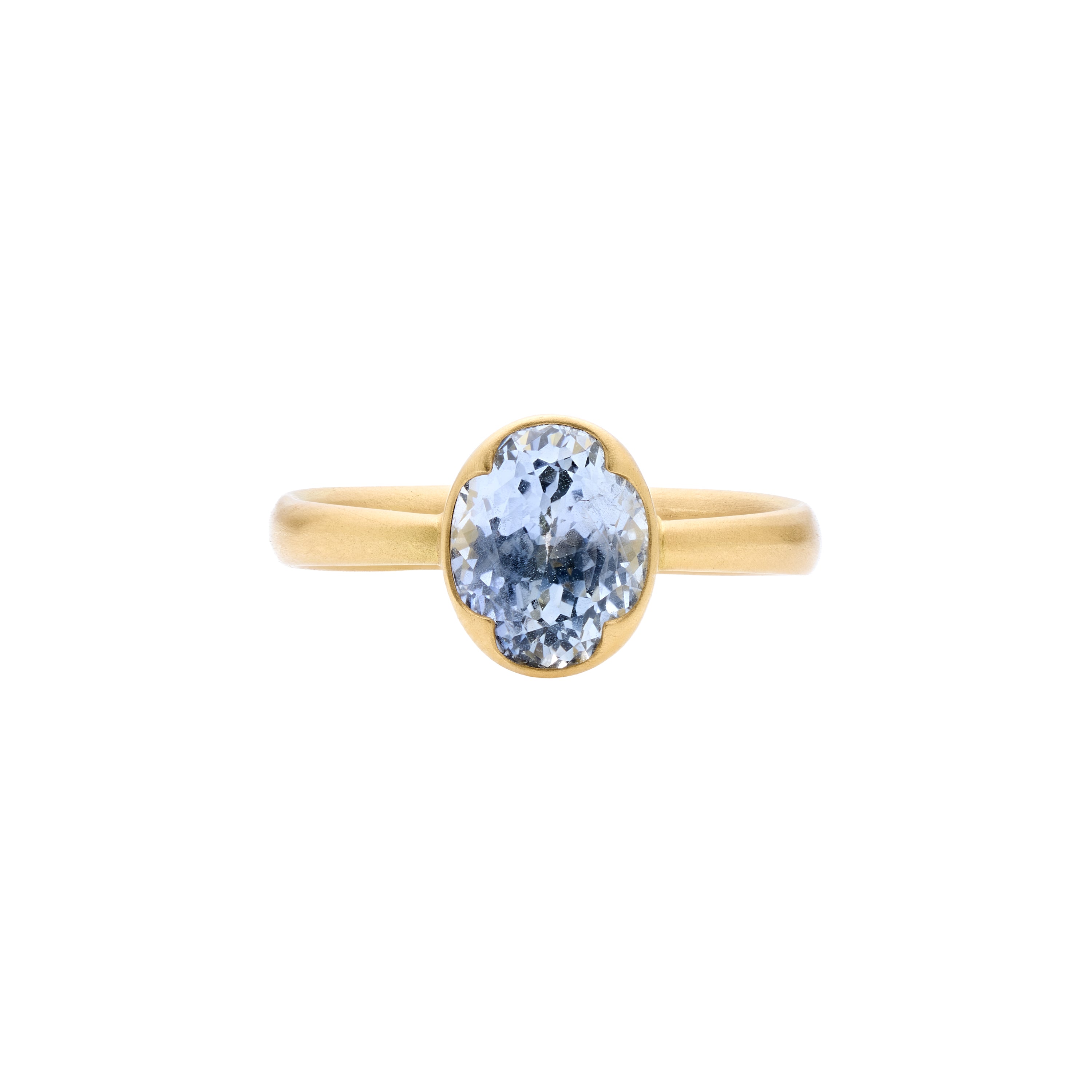 Gabriella Kiss 18k Light Blue Sri Lankan Sapphire Ring - 2.65ct