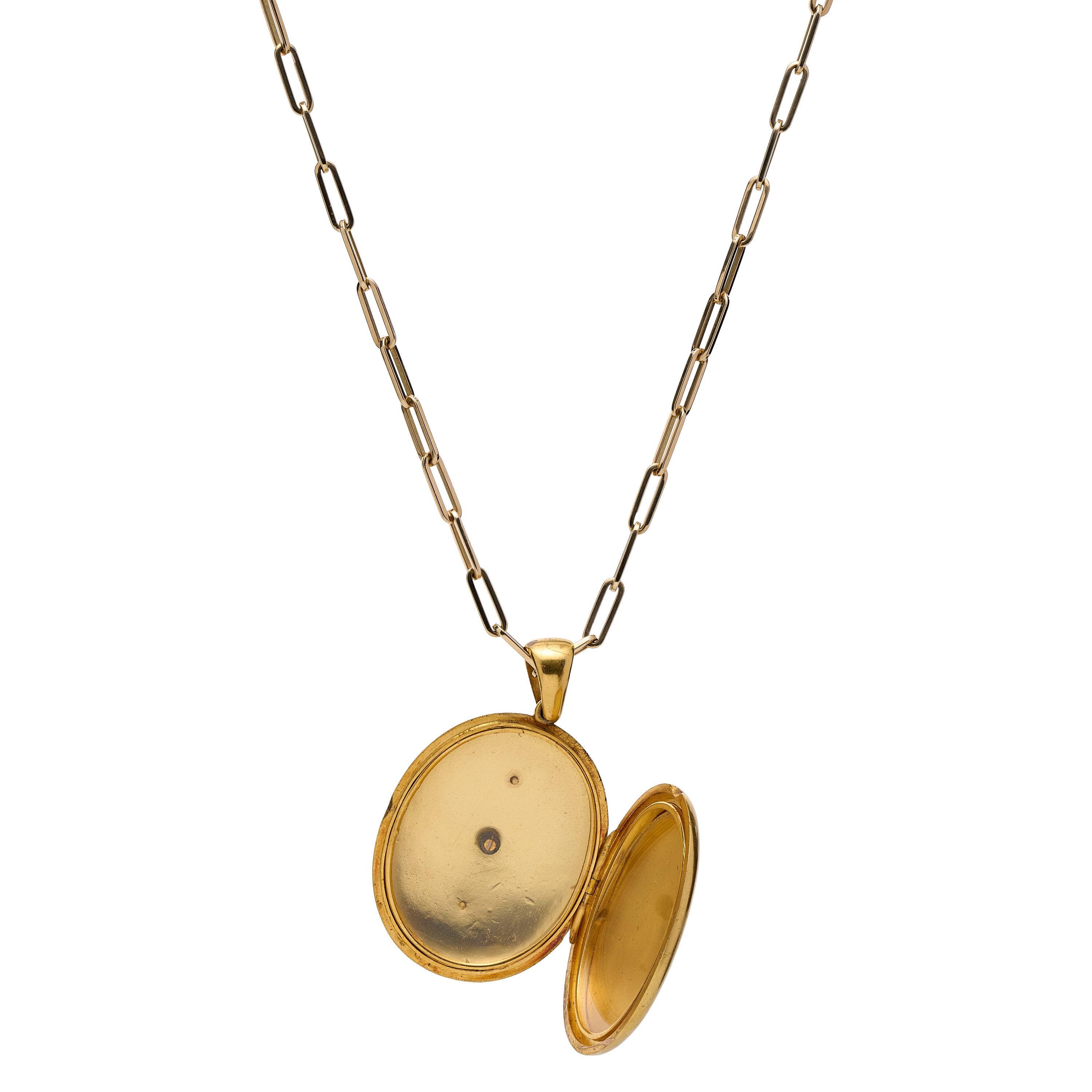 Antique Victorian 18k Natural Pearl Star Extra Large Locket Pendant