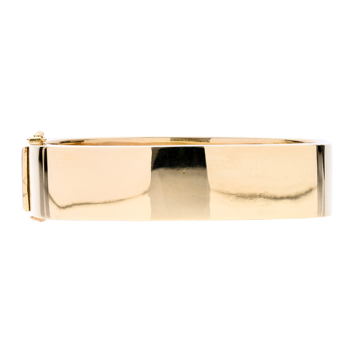 Vintage 18k Minimal Squoval Bangle Bracelet