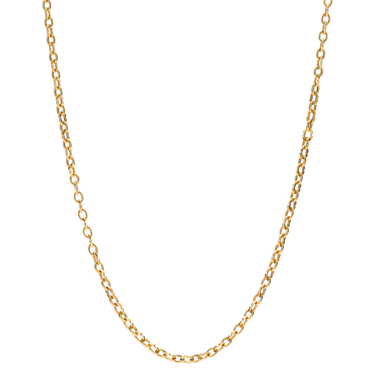 Antique Victorian French 18k Handmade Chain - 20"