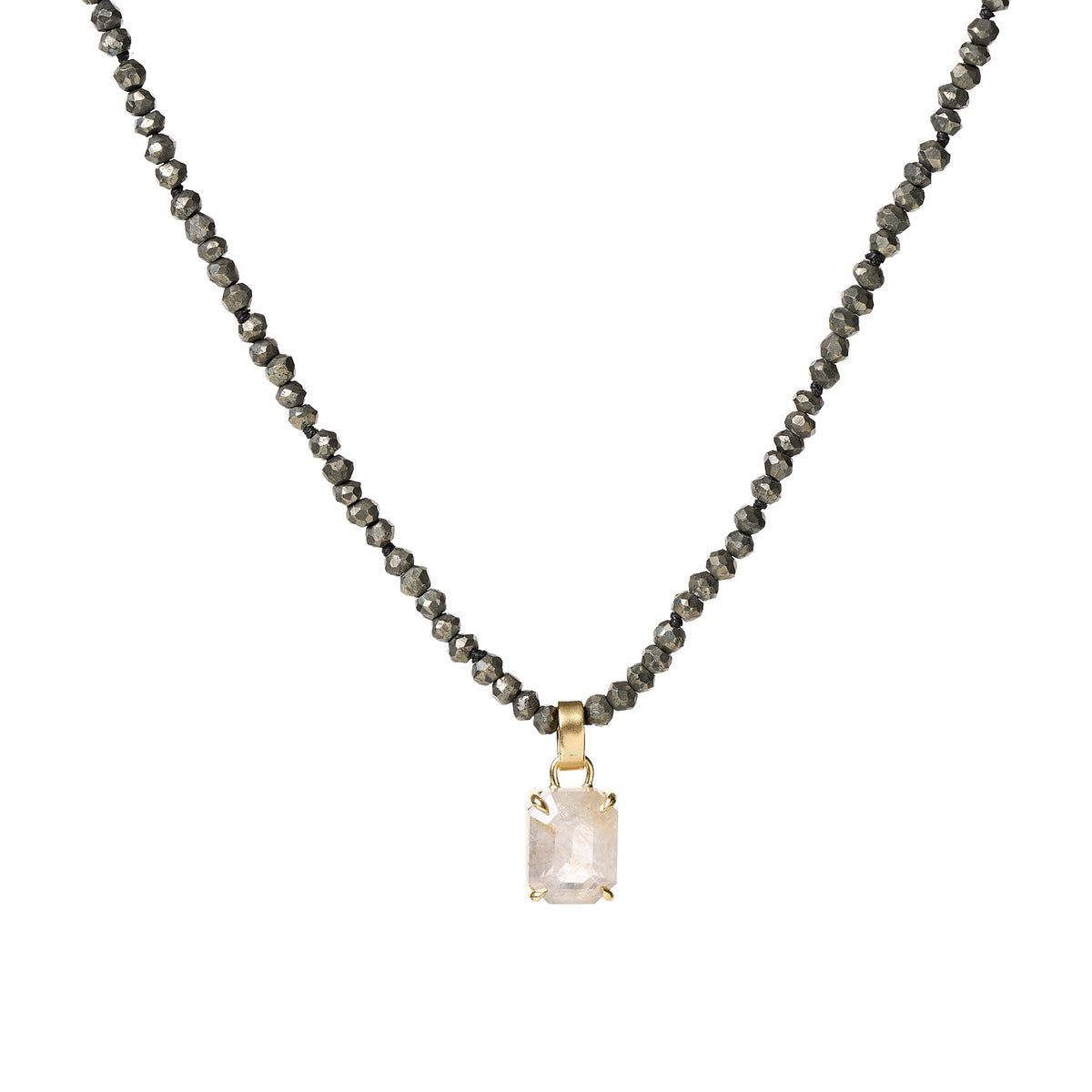 Tura Sugden 18k Prong Set White Sapphire Pendant - 4.71cts