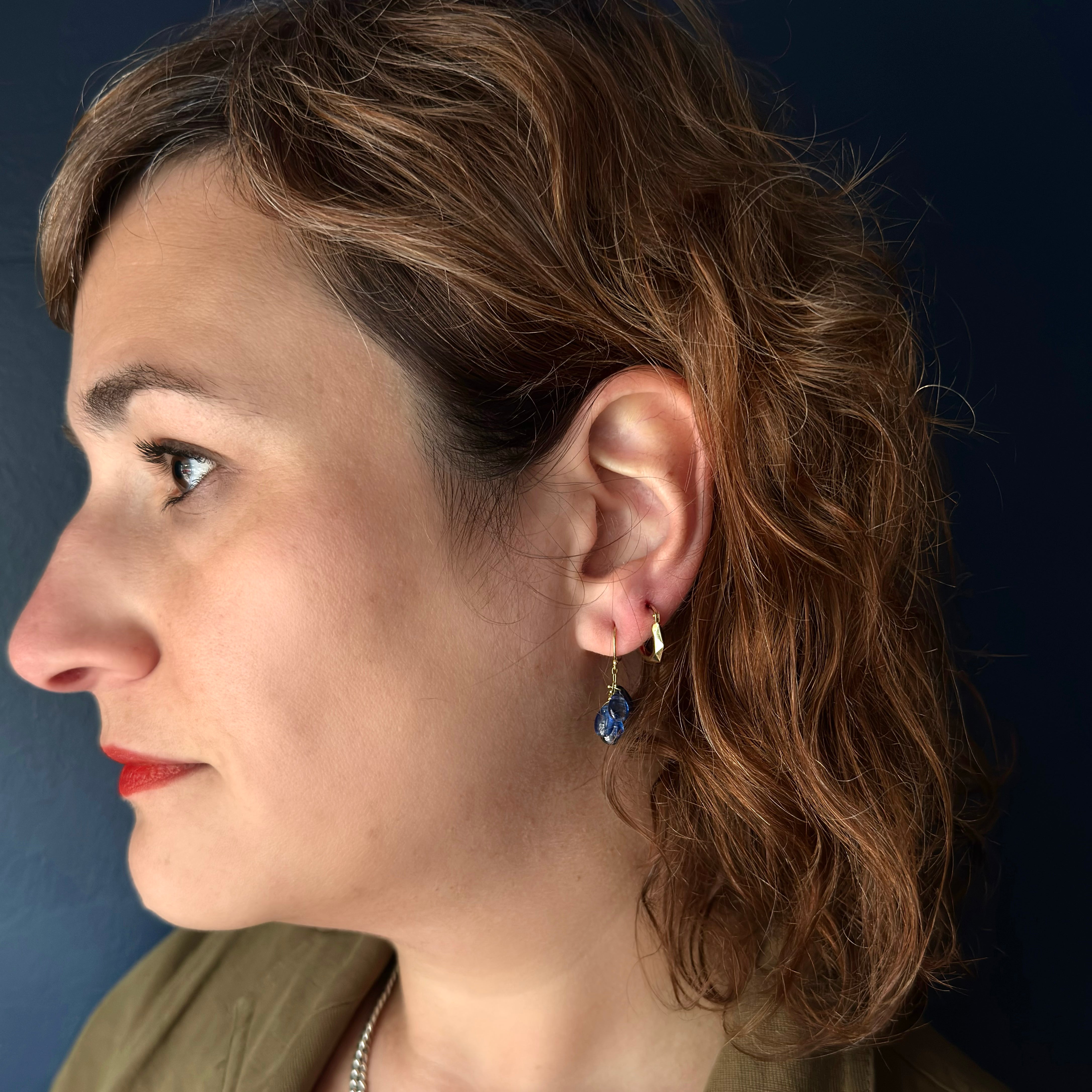 TenThousandThings 18k Kyanite Cluster Earrings