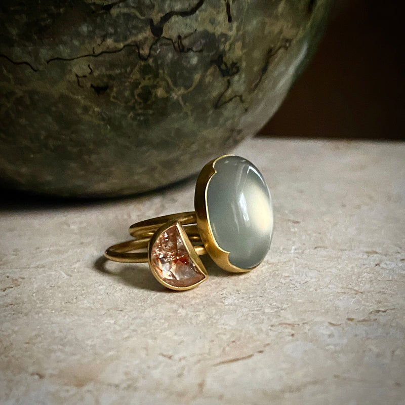 Hand Carved Swallow Labradorite Ring (Gabriella Kiss) - SOURCE objects