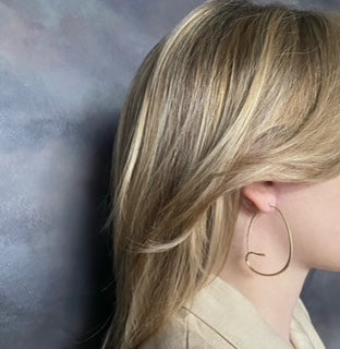 Gabriella Kiss 18k Large Snake Hoops with Diamond Eyes