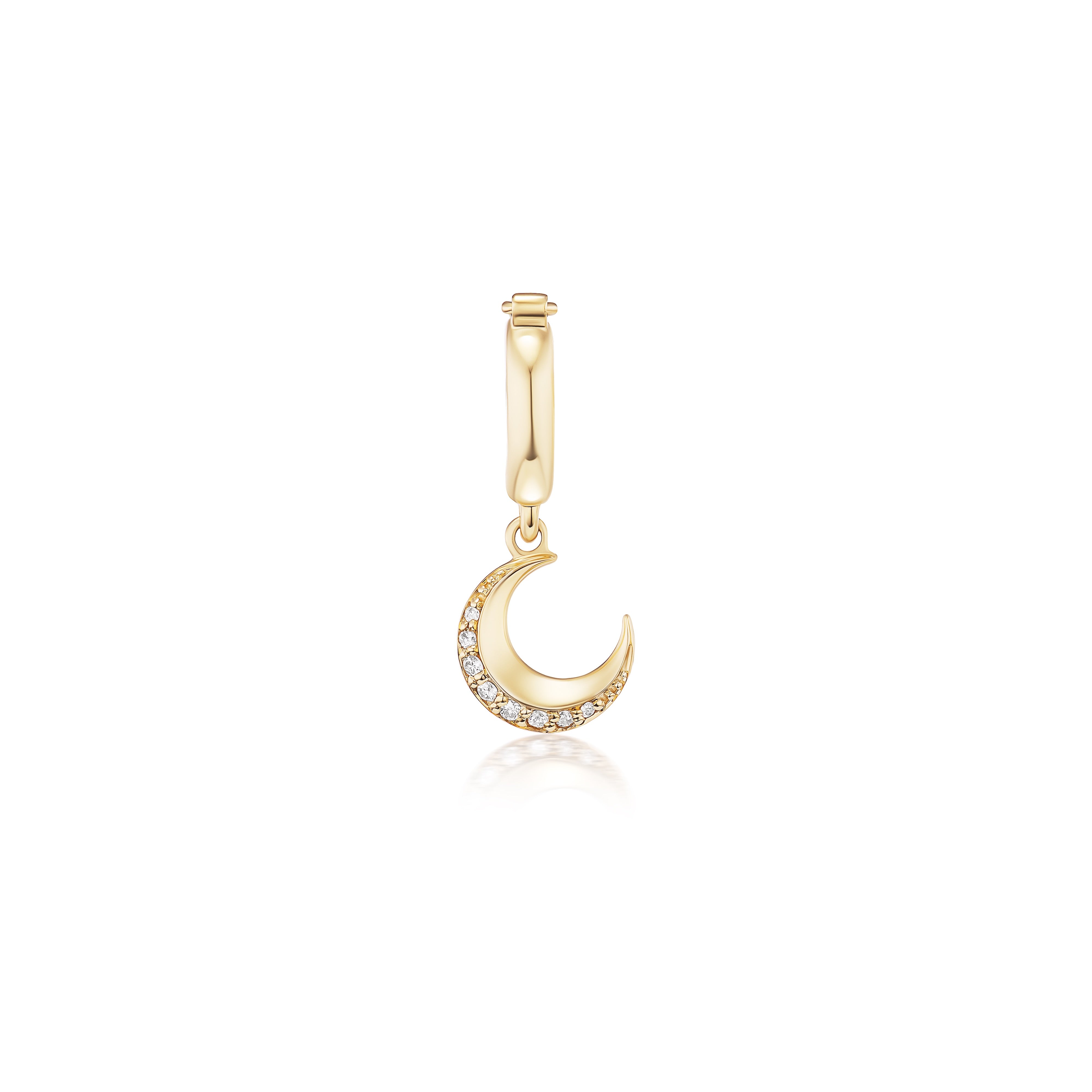 Harwell Godfrey 18k Diamond Tiny Moon Pendant
