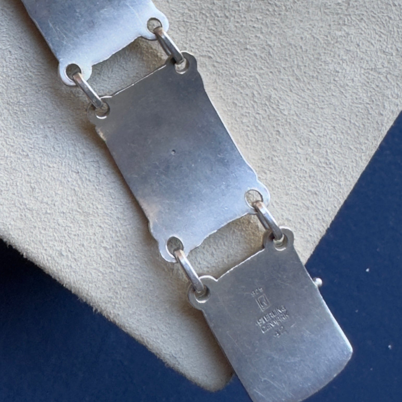 Vintage Georg Jensen Sterling Silver Swans & Leaves Bracelet