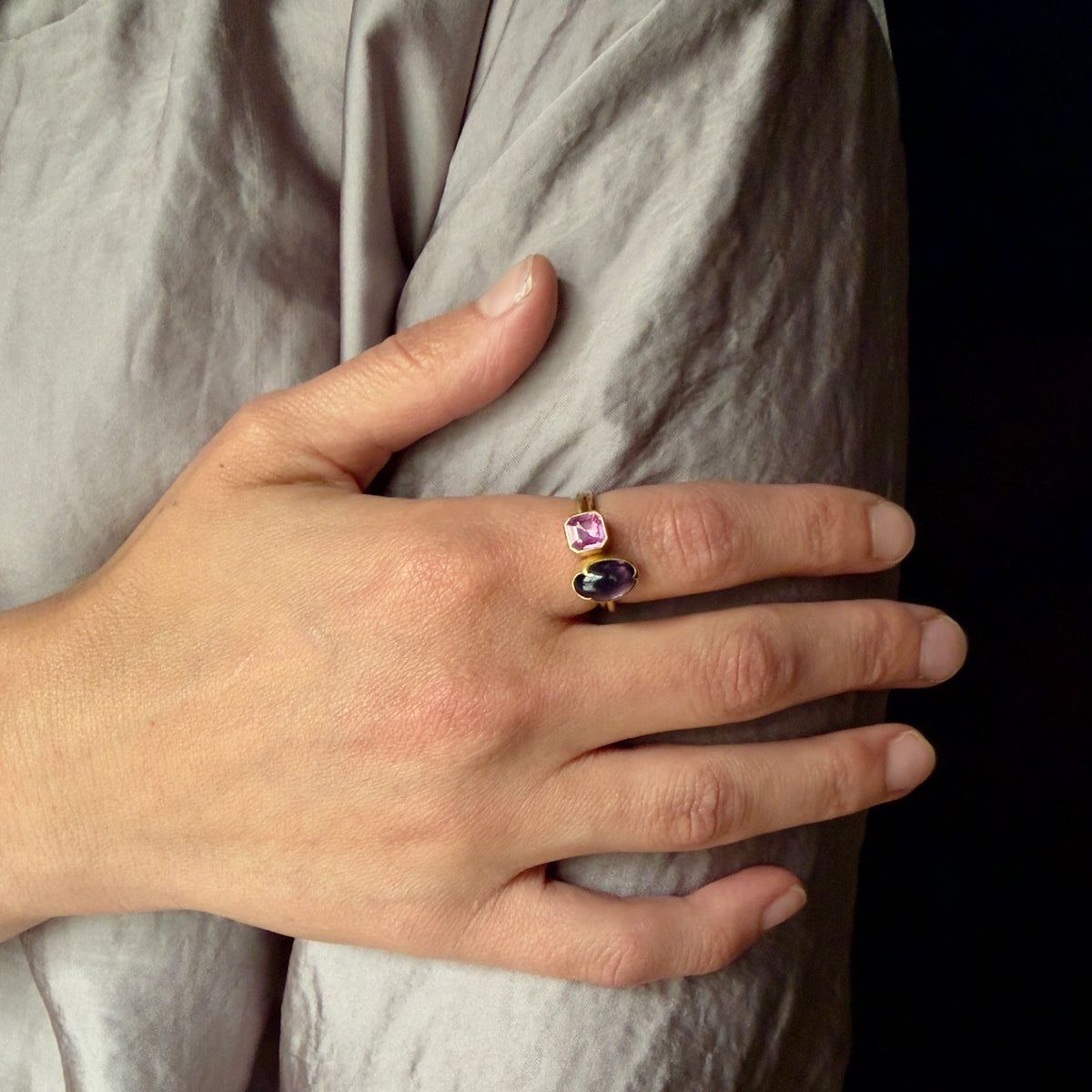 Gabriella Kiss 18k Natural Pink Sapphire Ring - 1.2ct