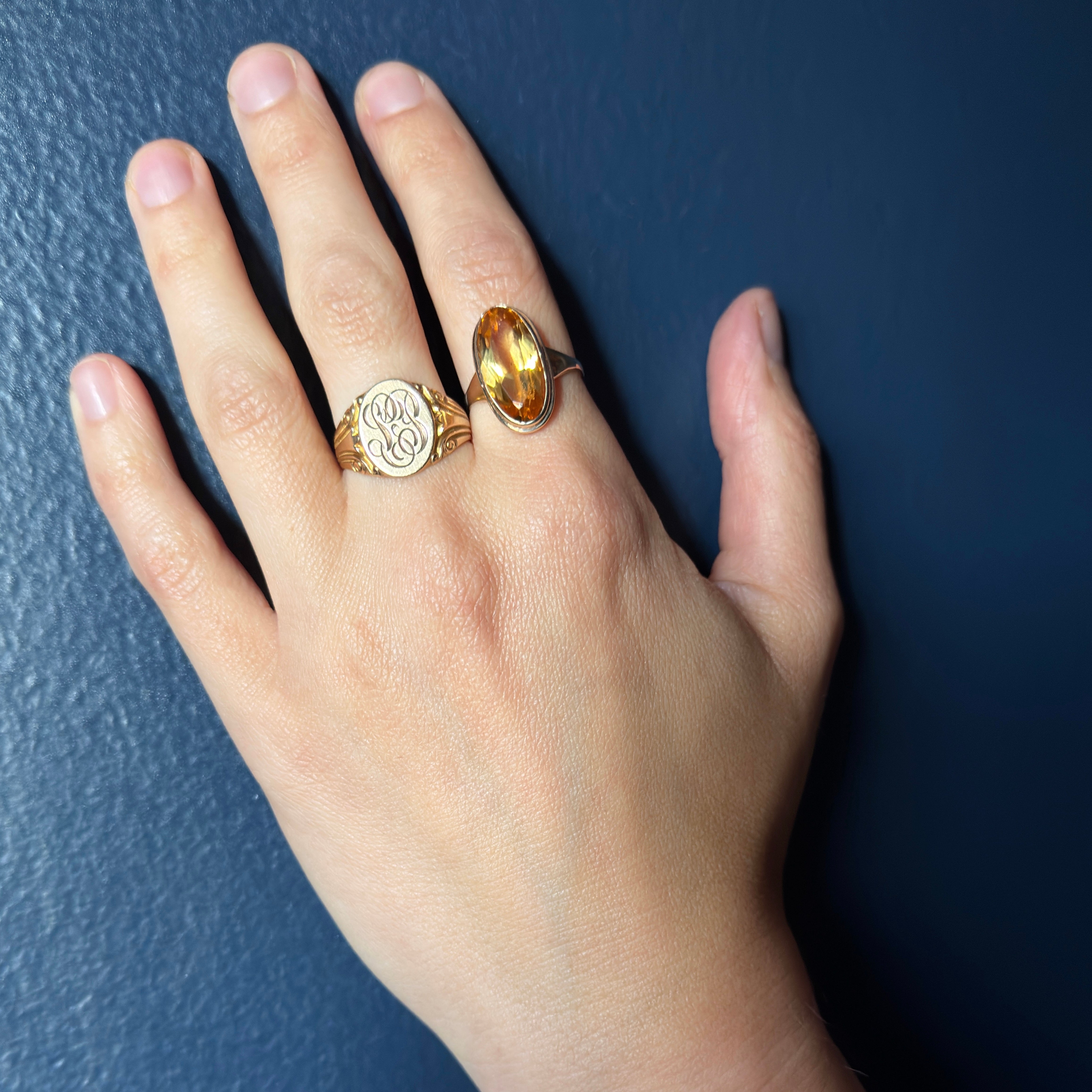 Antique Edwardian 10k "LP" Signet Ring