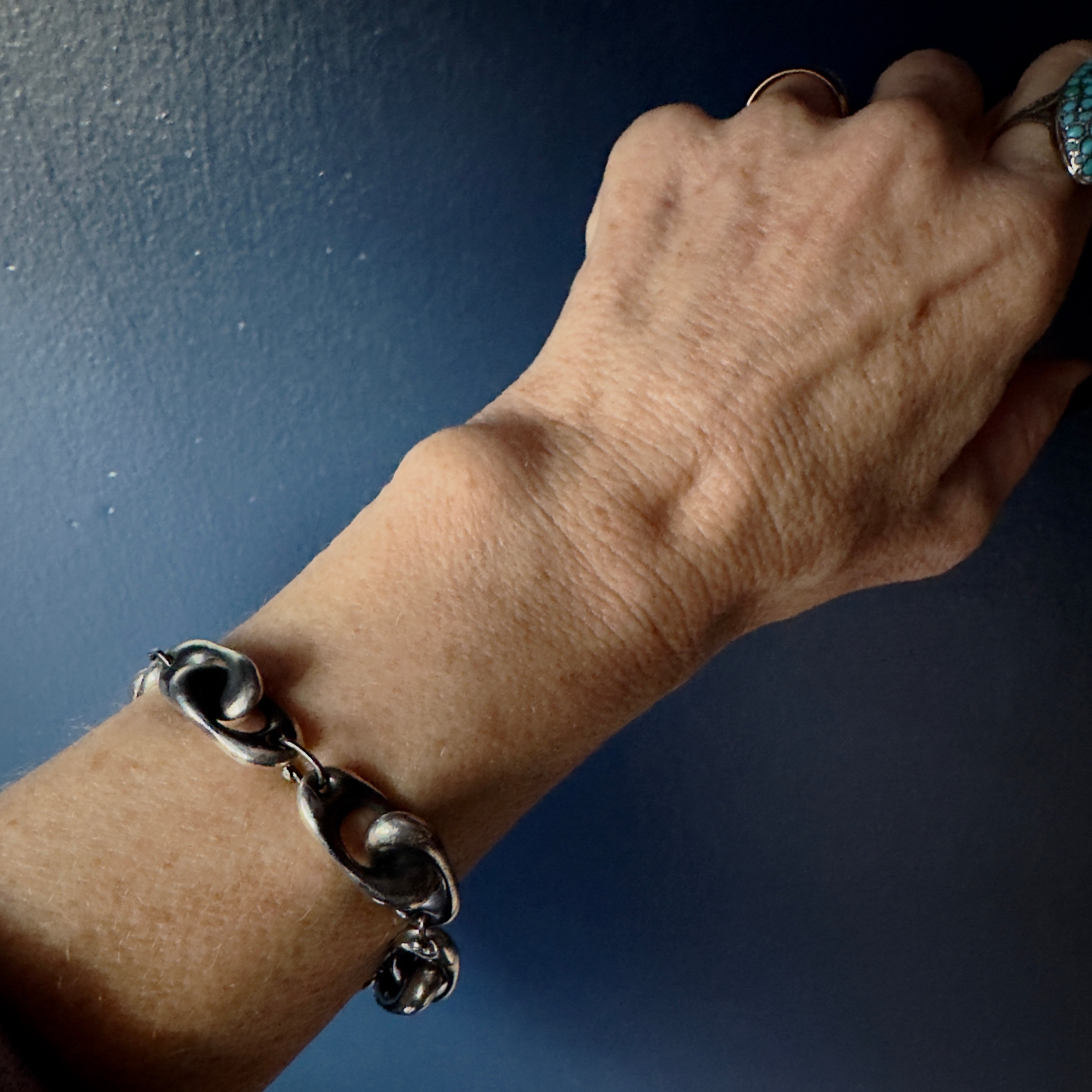 TenThousandThings Sterling Silver Puffy Link Bracelet