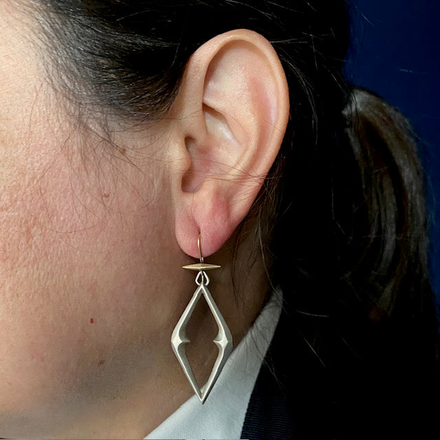 Gabriella Kiss Silver / 14k Chiseled Open Link Earrings