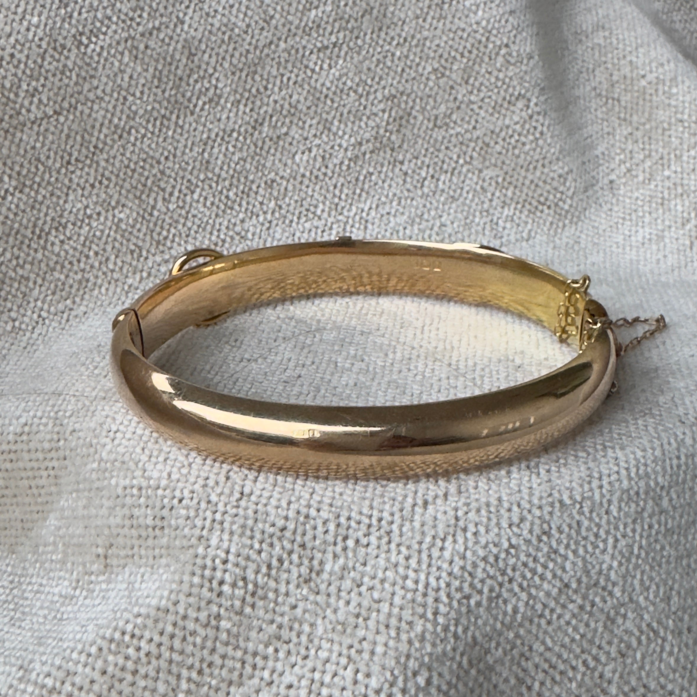 Antique Edwardian 15k Gold Buckle Bangle Bracelet