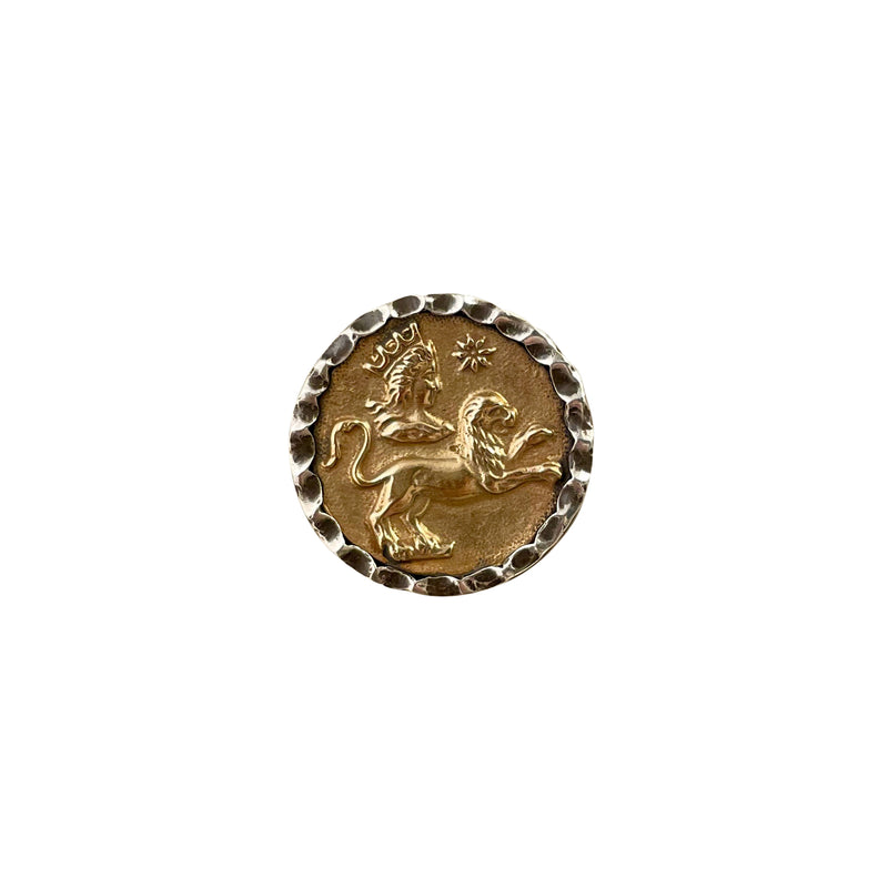 Vintage Mid-Century 14k and Sterling Silver Leo Ring