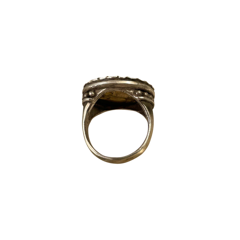 Vintage Mid-Century 14k and Sterling Silver Leo Ring