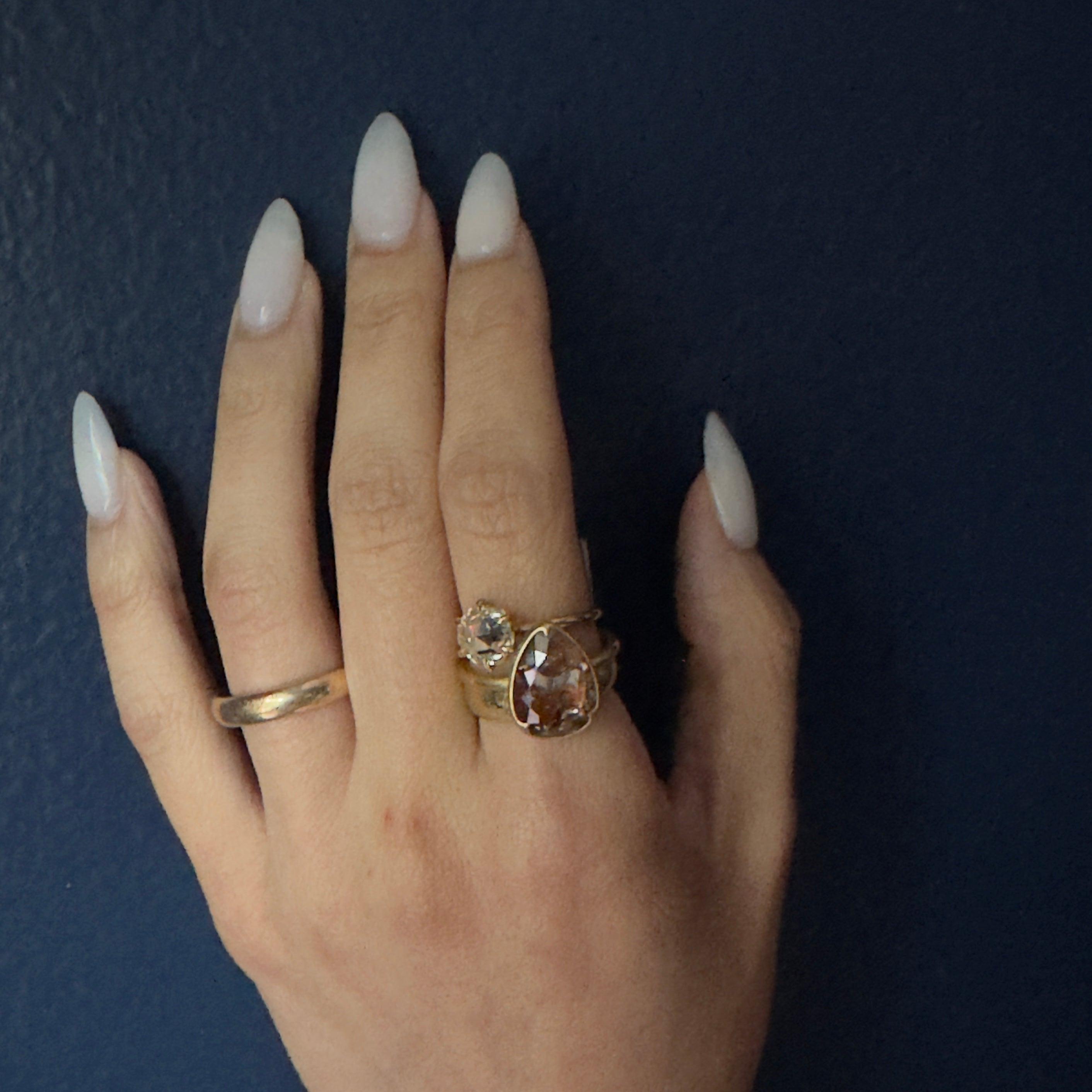 Antique Edwardian 14k Gold Band Ring - 7.5