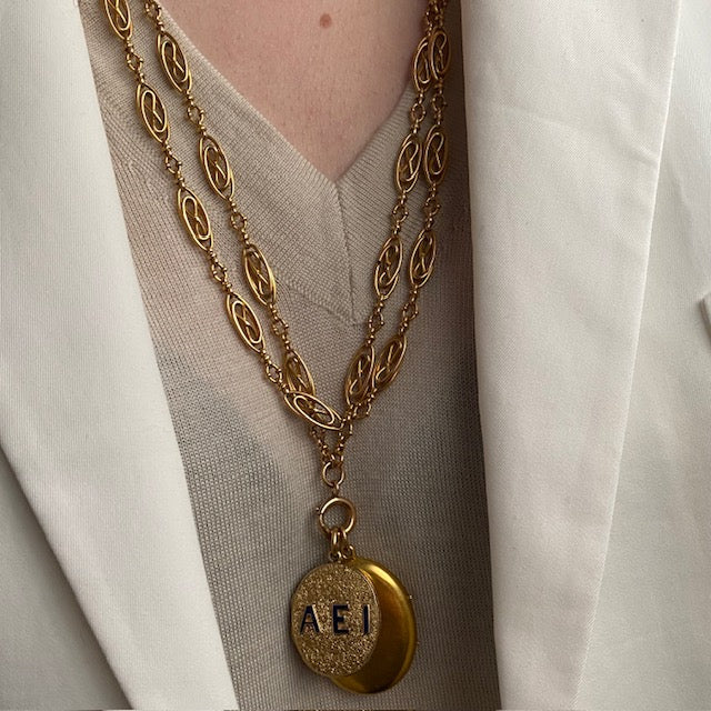 Antique French 18k Long Guard Chain- 58"