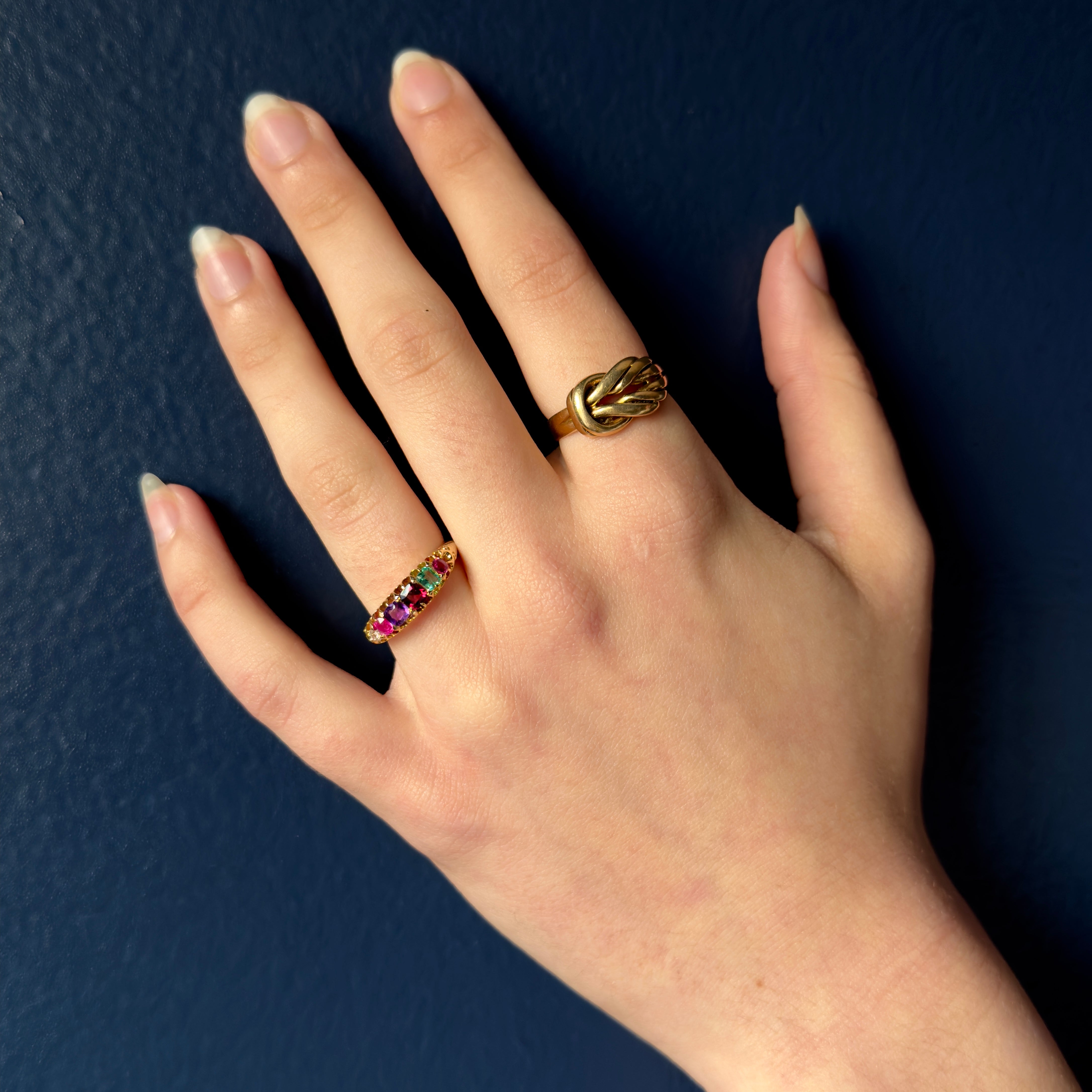 Antique Victorian 18k Large Love Knot Ring