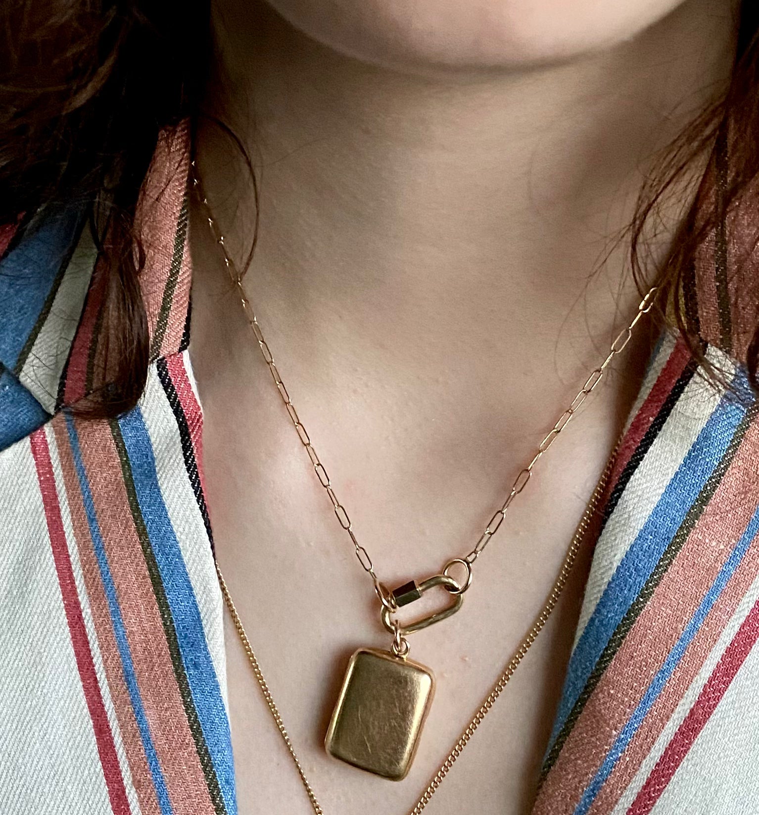 Marla Aaron 14k Yellow Gold Square Link Chain