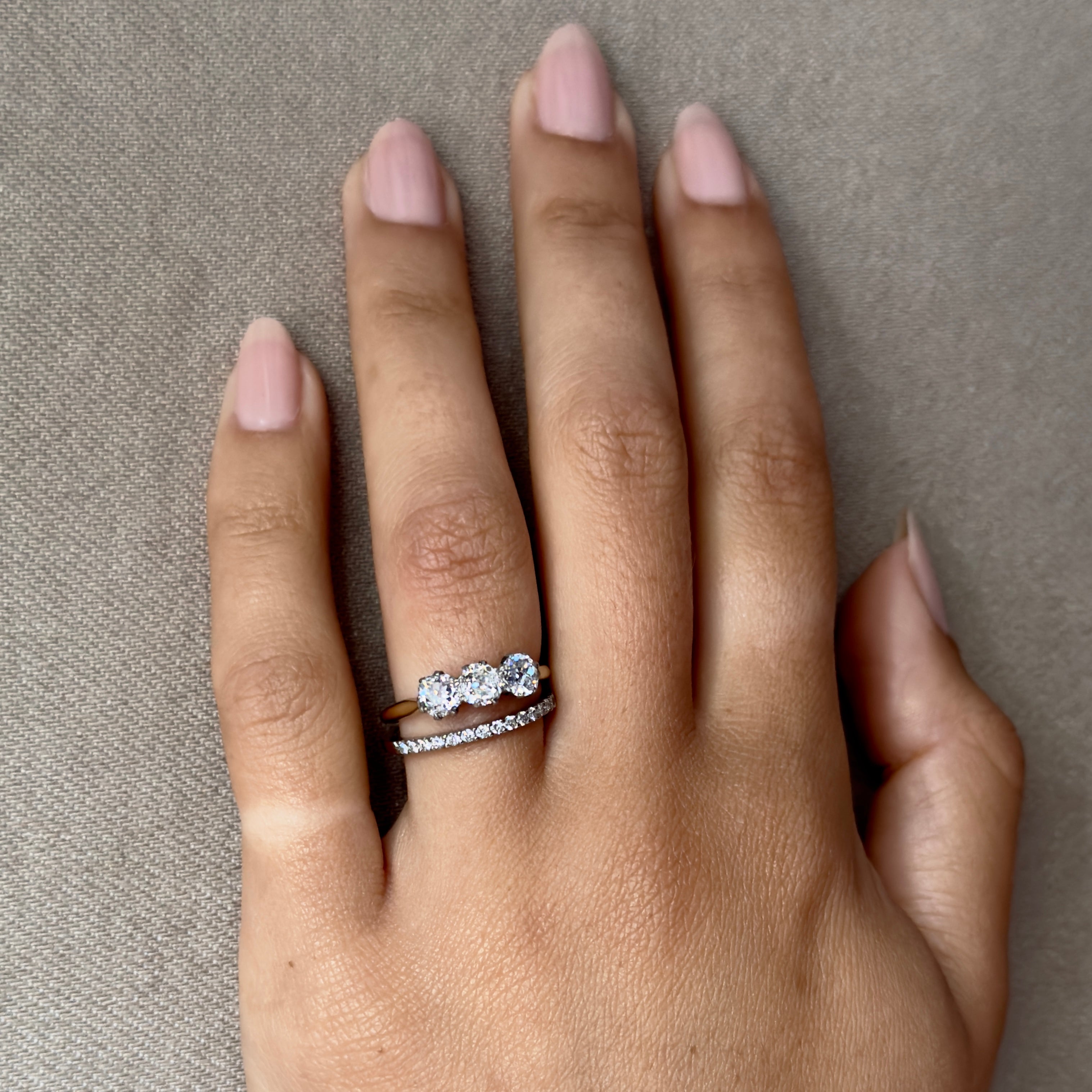 Tura Sugden 18k Palladium White Gold Half Eternity Band- 1.5mm
