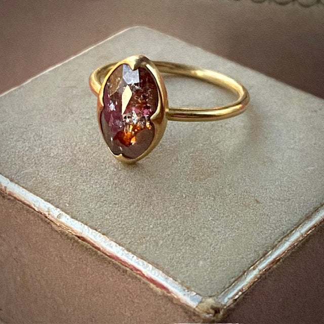 Gabriella Kiss 18k Oval Red Lacy Diamond Ring- 2.4ct.